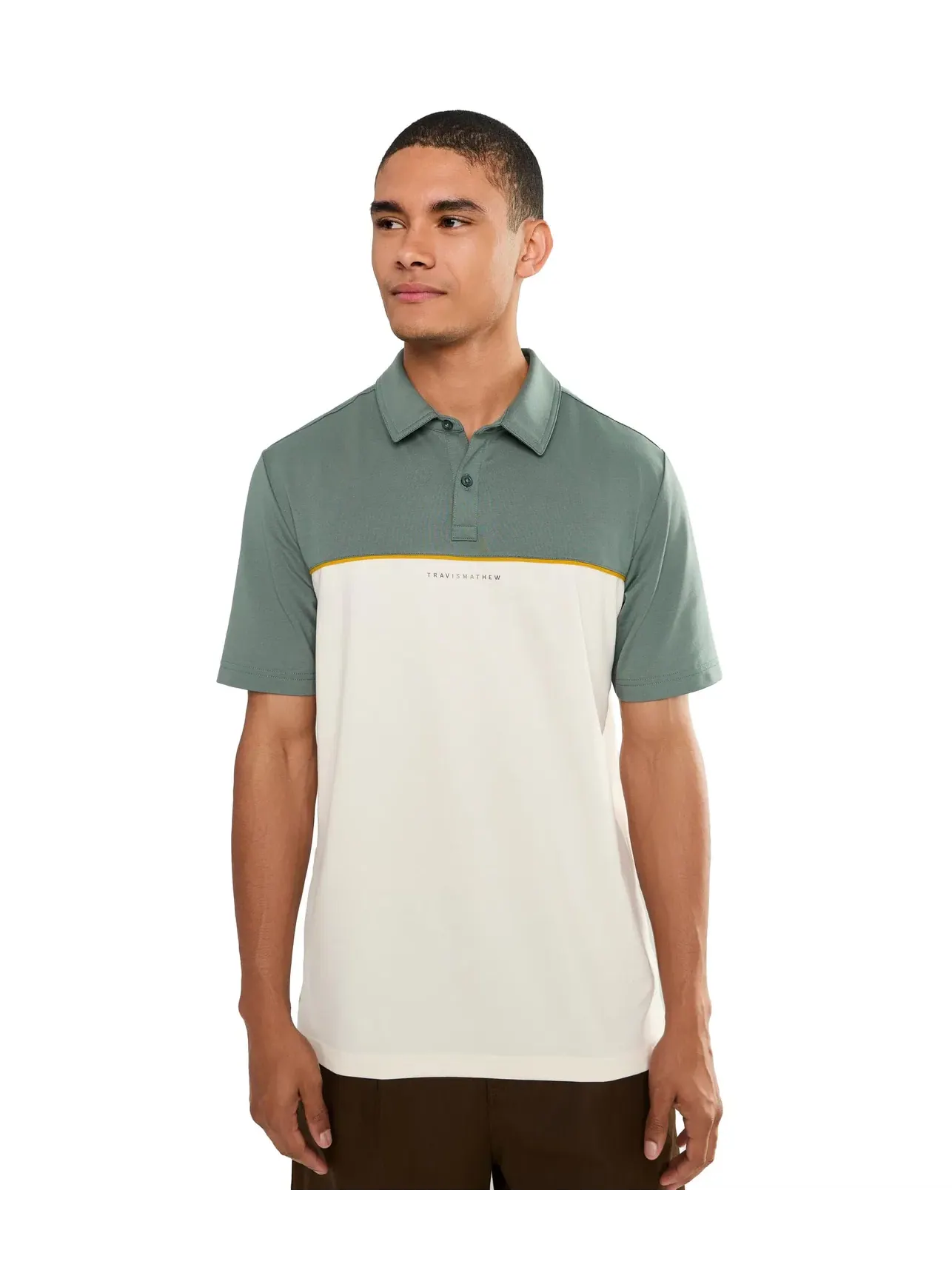 Топ Featherweight Color-Block Travismathew — изображение 1 из 5, зеленый