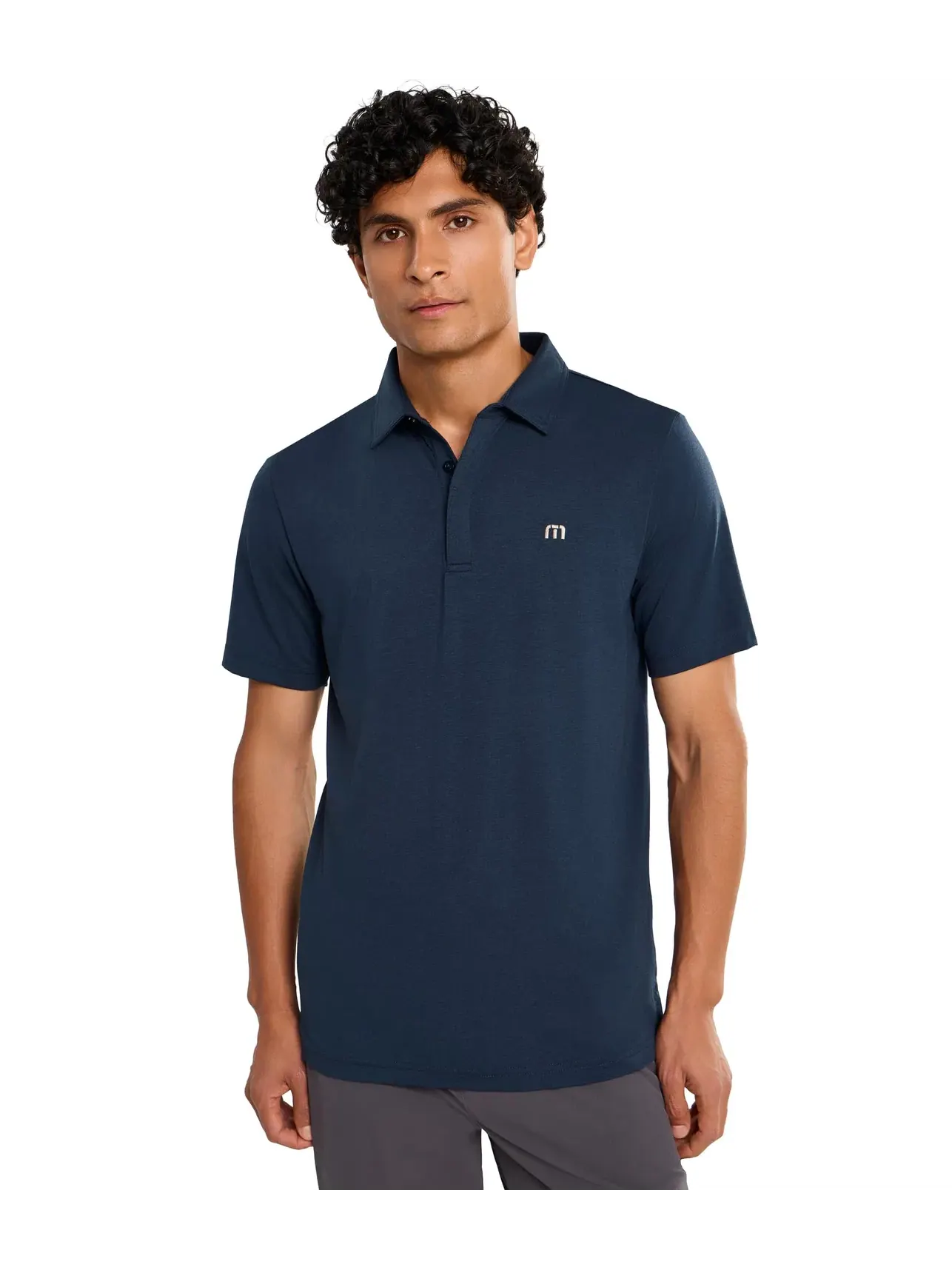 Футболка-поло Heater Series Jersey Travismathew — изображение 1 из 5, полное затмение