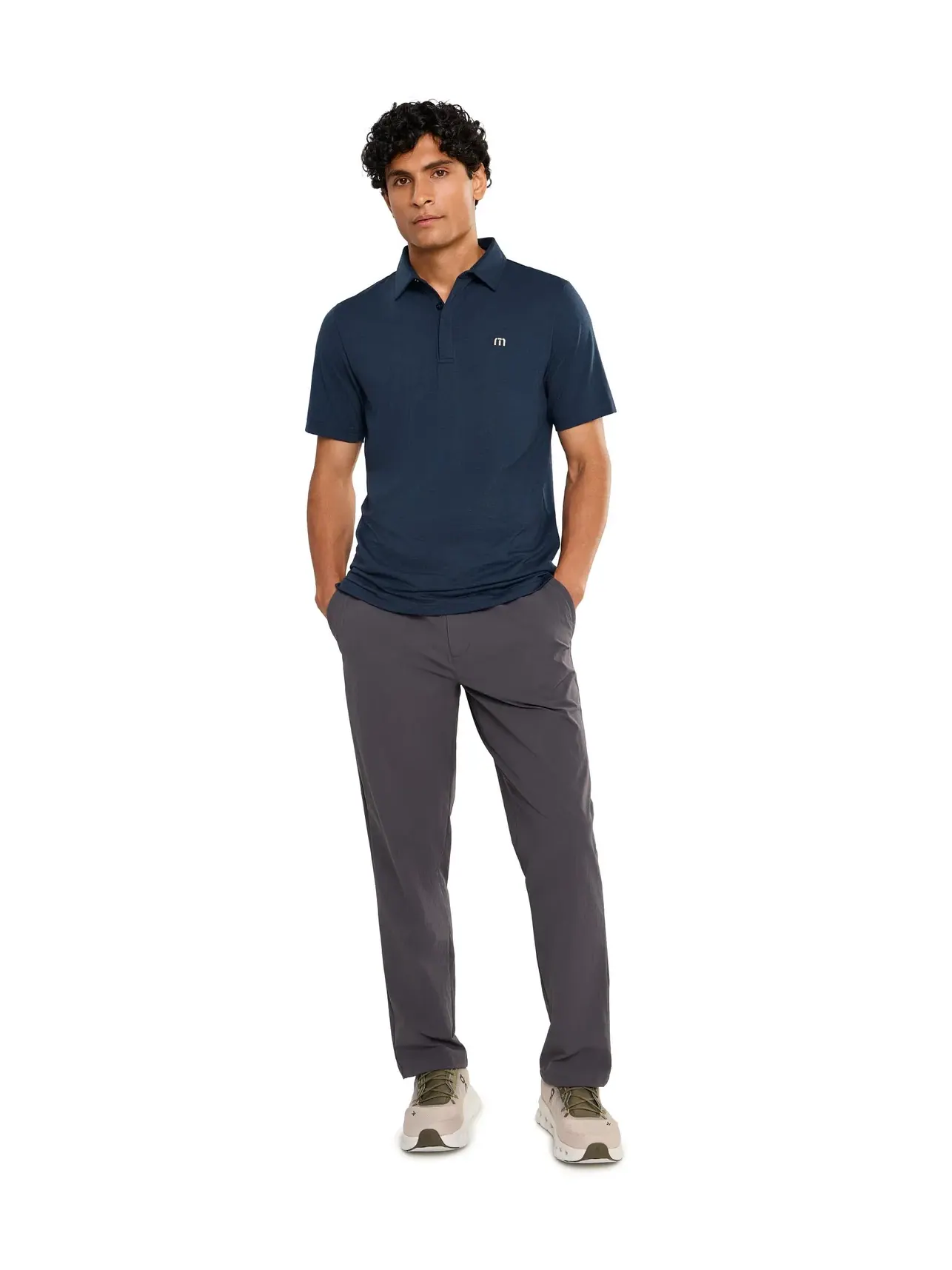 Футболка-поло Heater Series Jersey Travismathew — изображение 2 из 5, полное затмение