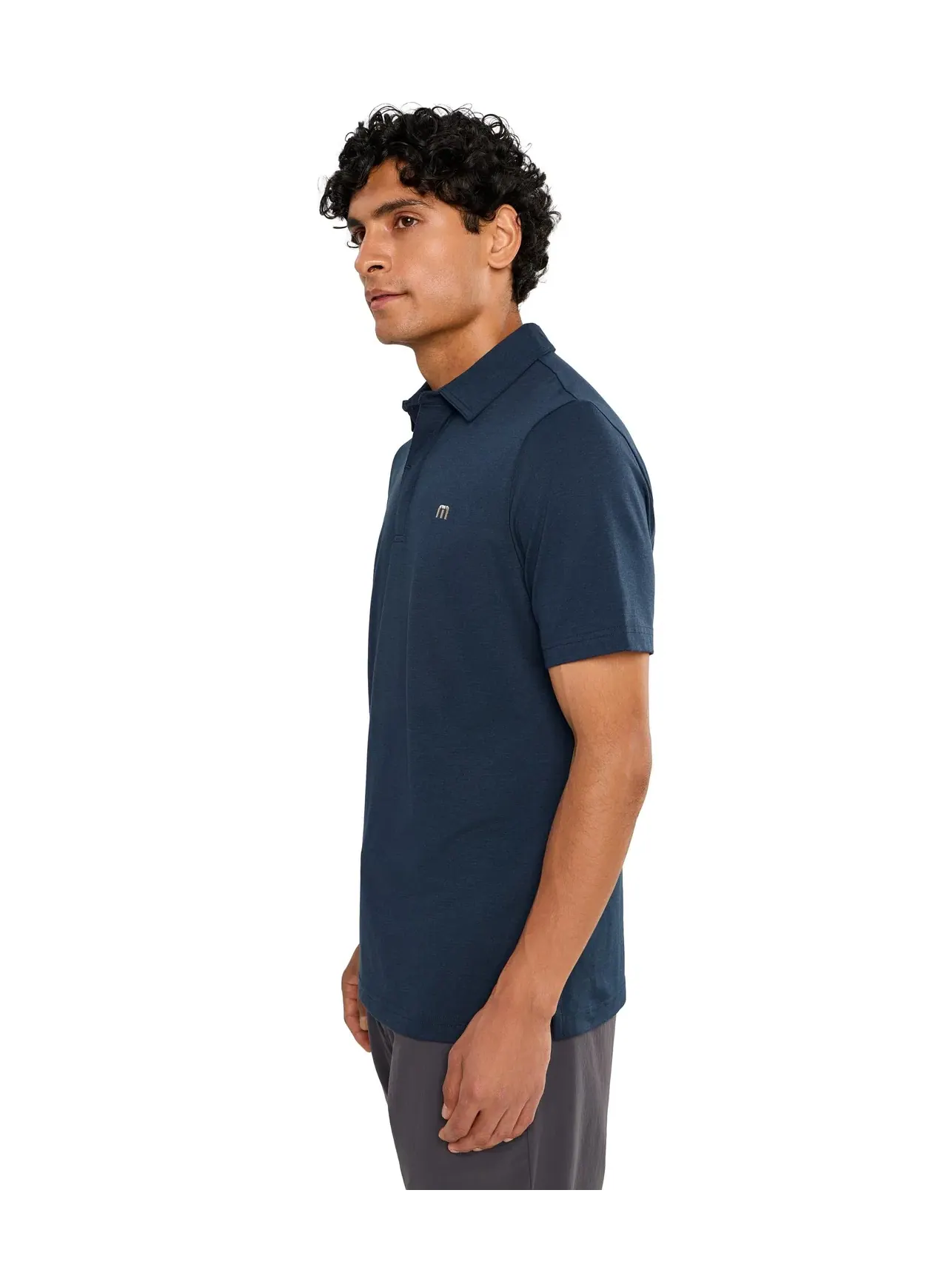 Футболка-поло Heater Series Jersey Travismathew — изображение 3 из 5, полное затмение