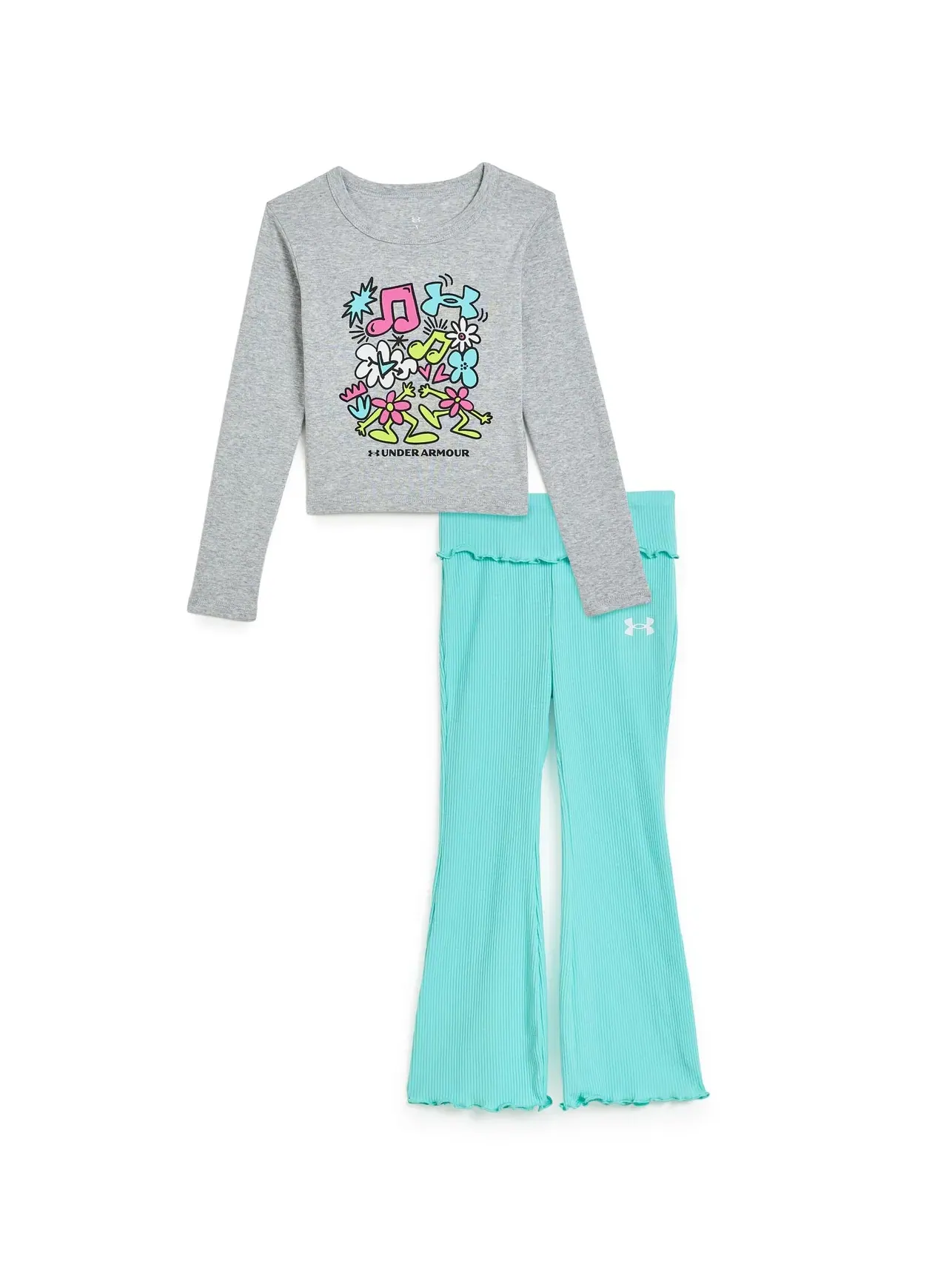 Комплект танцевальных штанов для йоги (для маленьких детей) Under Armour Kids — изображение 1 из 3, серый
