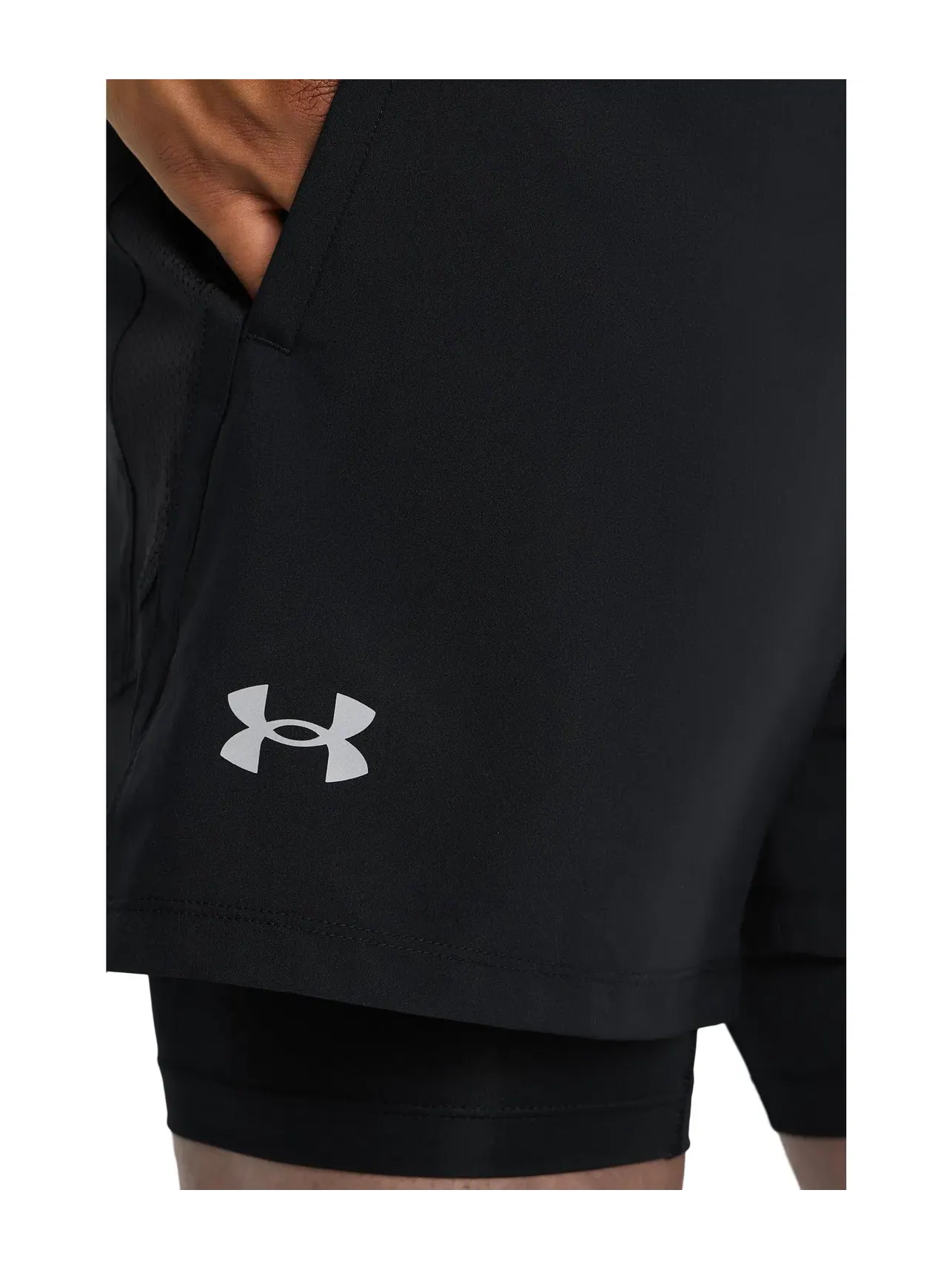Шорты 5" Launch Run 2-in-1 Shorts Under Armour — изображение 5 из 5, черный/черный
