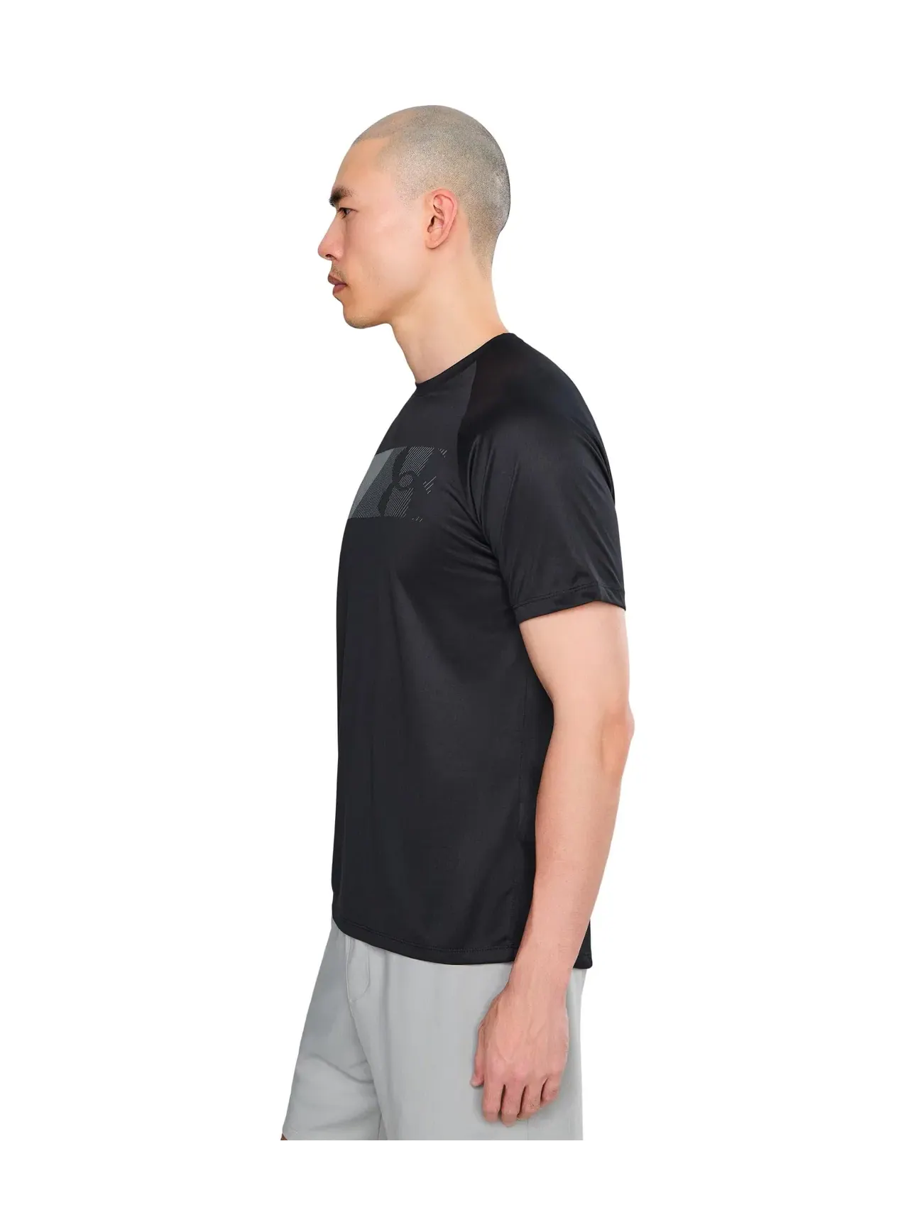 Футболка с технологичным рисунком Under Armour — изображение 3 из 5, черный/серый