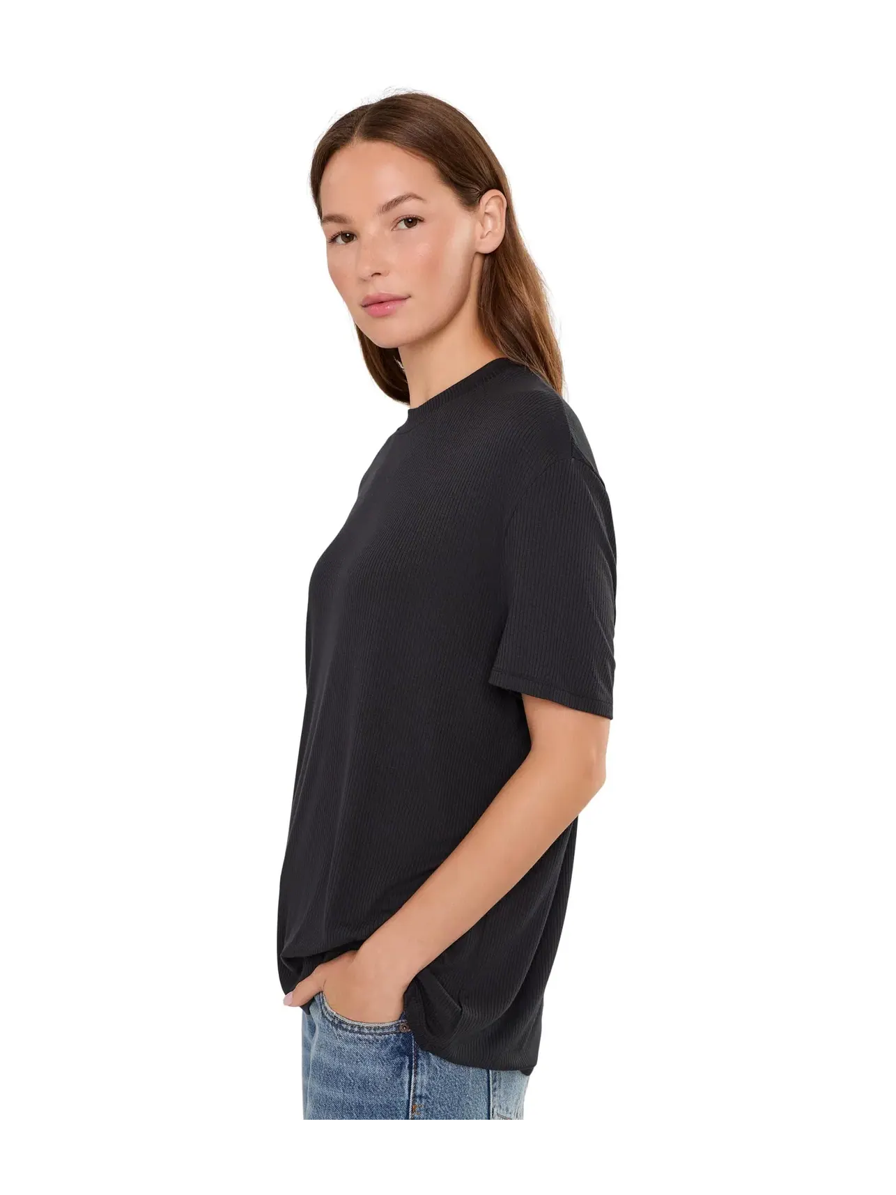 Футболка Amarys Relaxed Rib Tee Ugg — изображение 3 из 5, черный