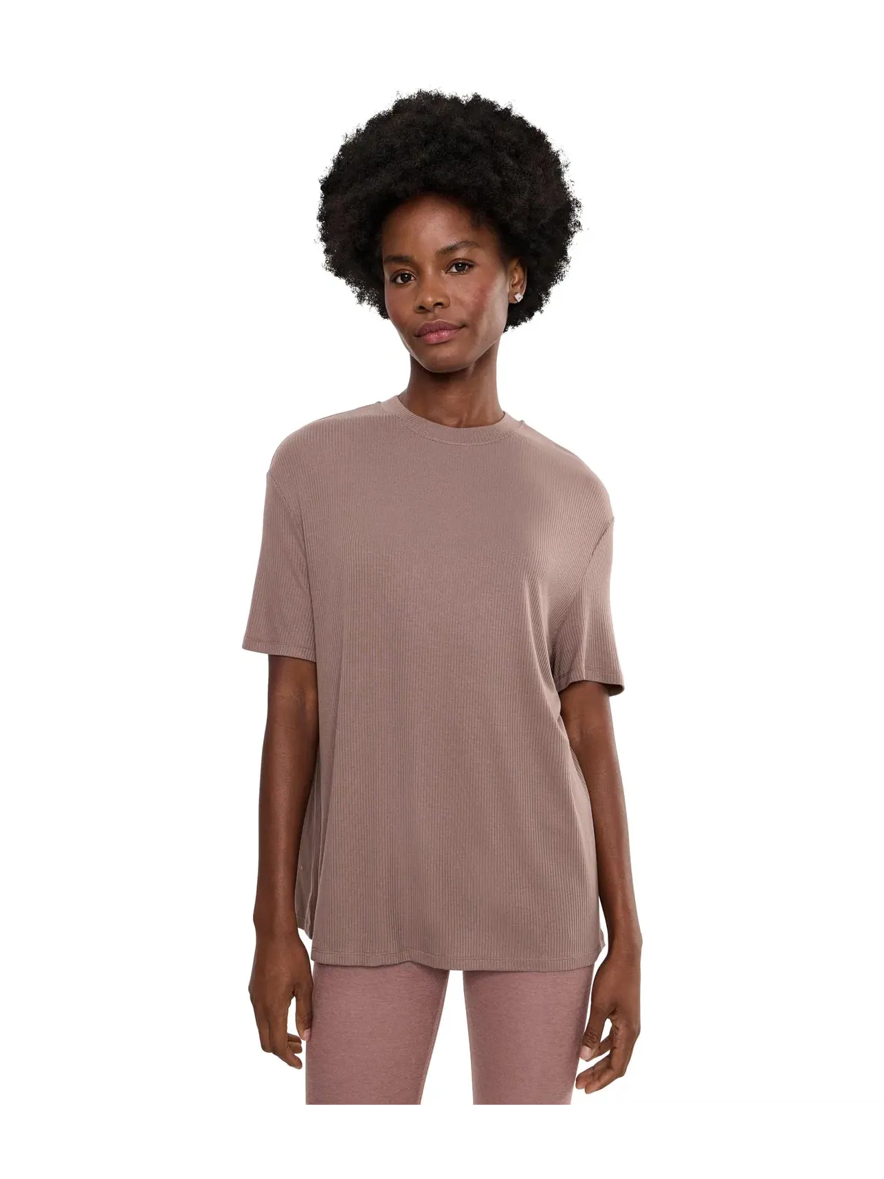 Футболка Amarys Relaxed Rib Tee Ugg — изображение 1 из 5, мускатный оттенок