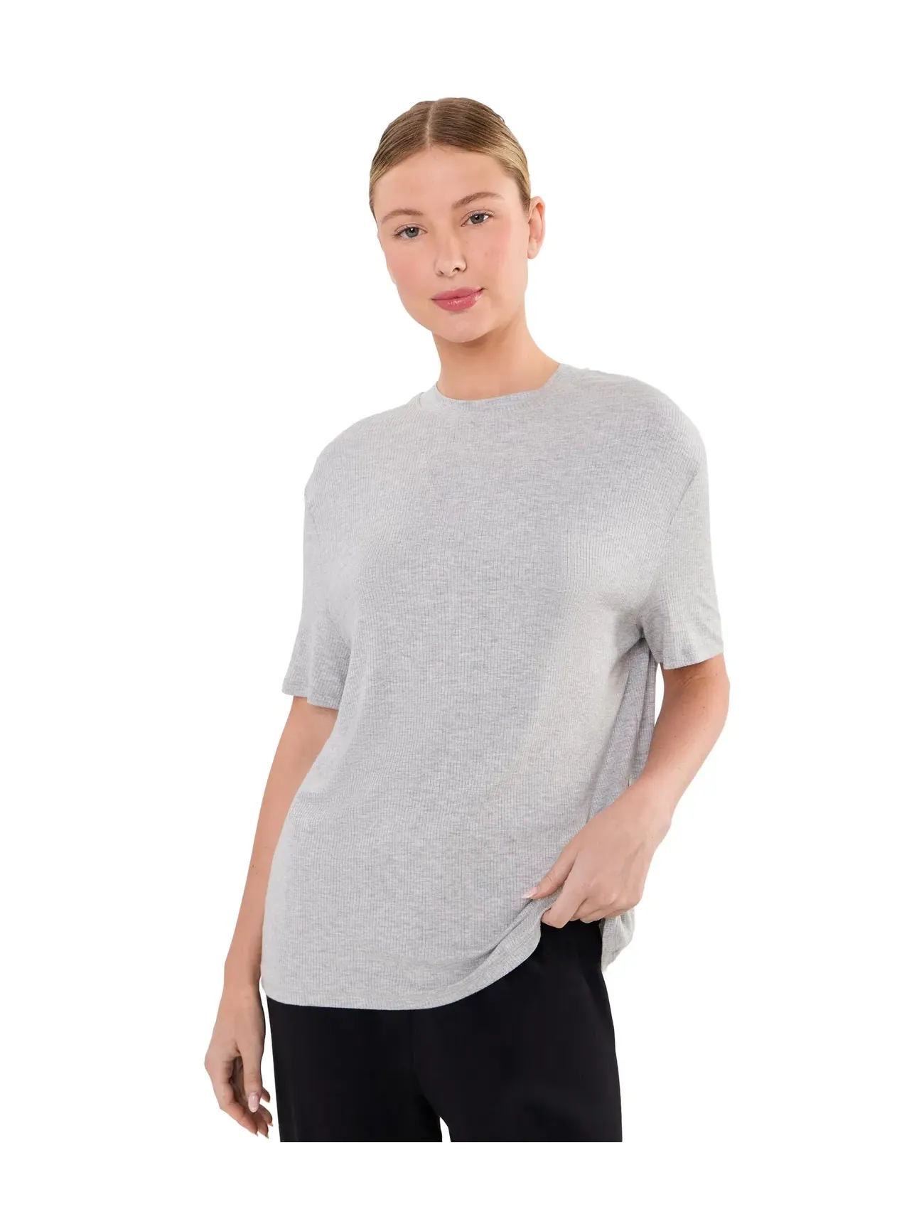 Футболка Amarys Relaxed Rib Tee Ugg — изображение 1 из 5, серый