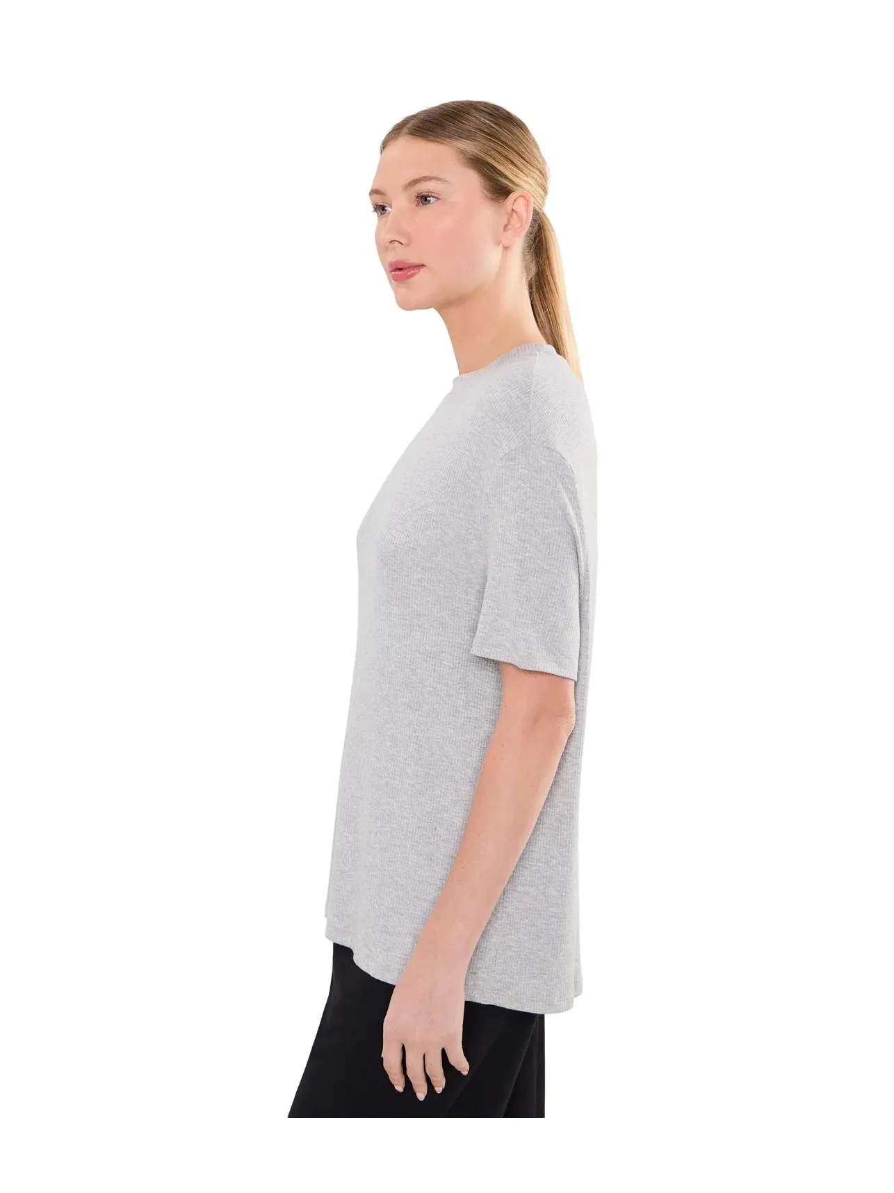Футболка Amarys Relaxed Rib Tee Ugg — изображение 3 из 5, серый