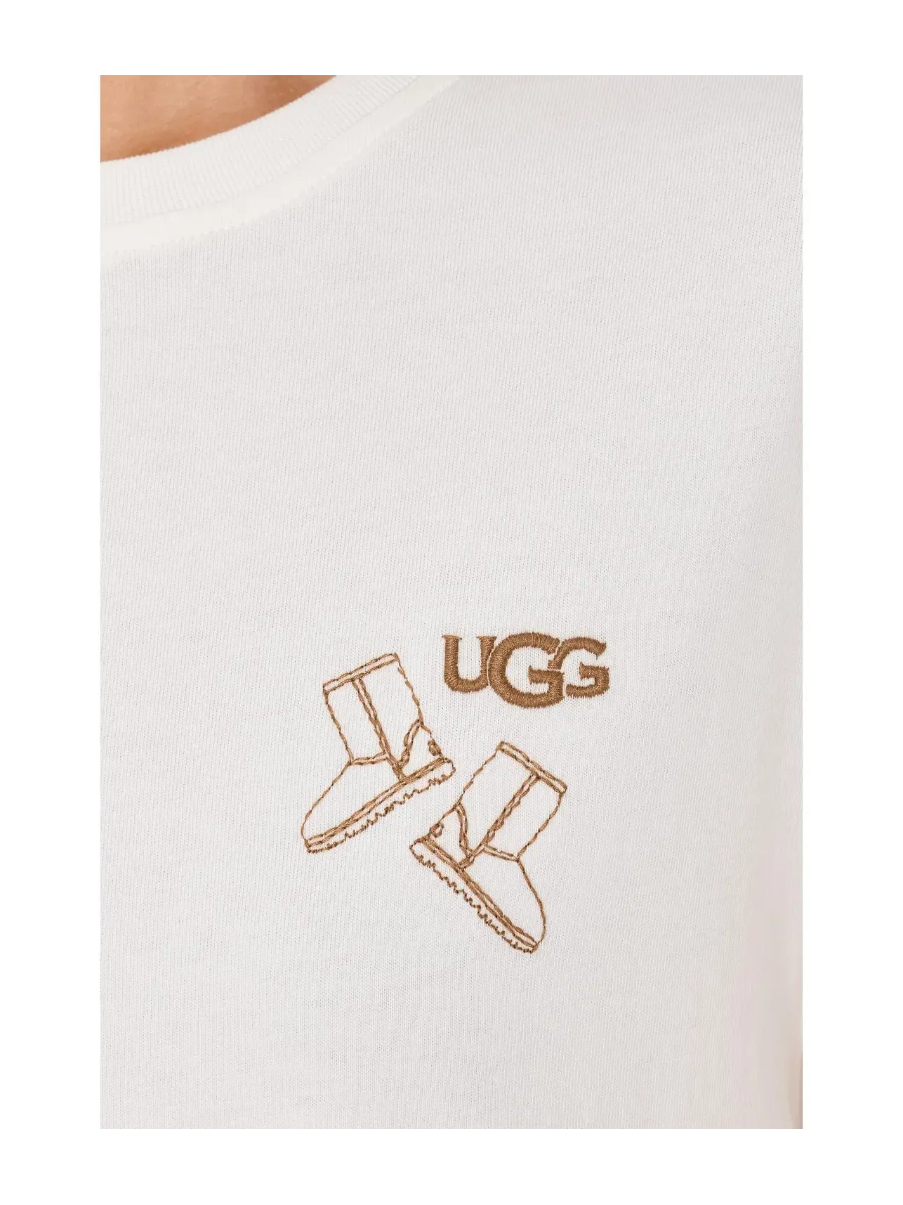 Футболка с изображением классических ботинок UGG — изображение 5 из 5, серый