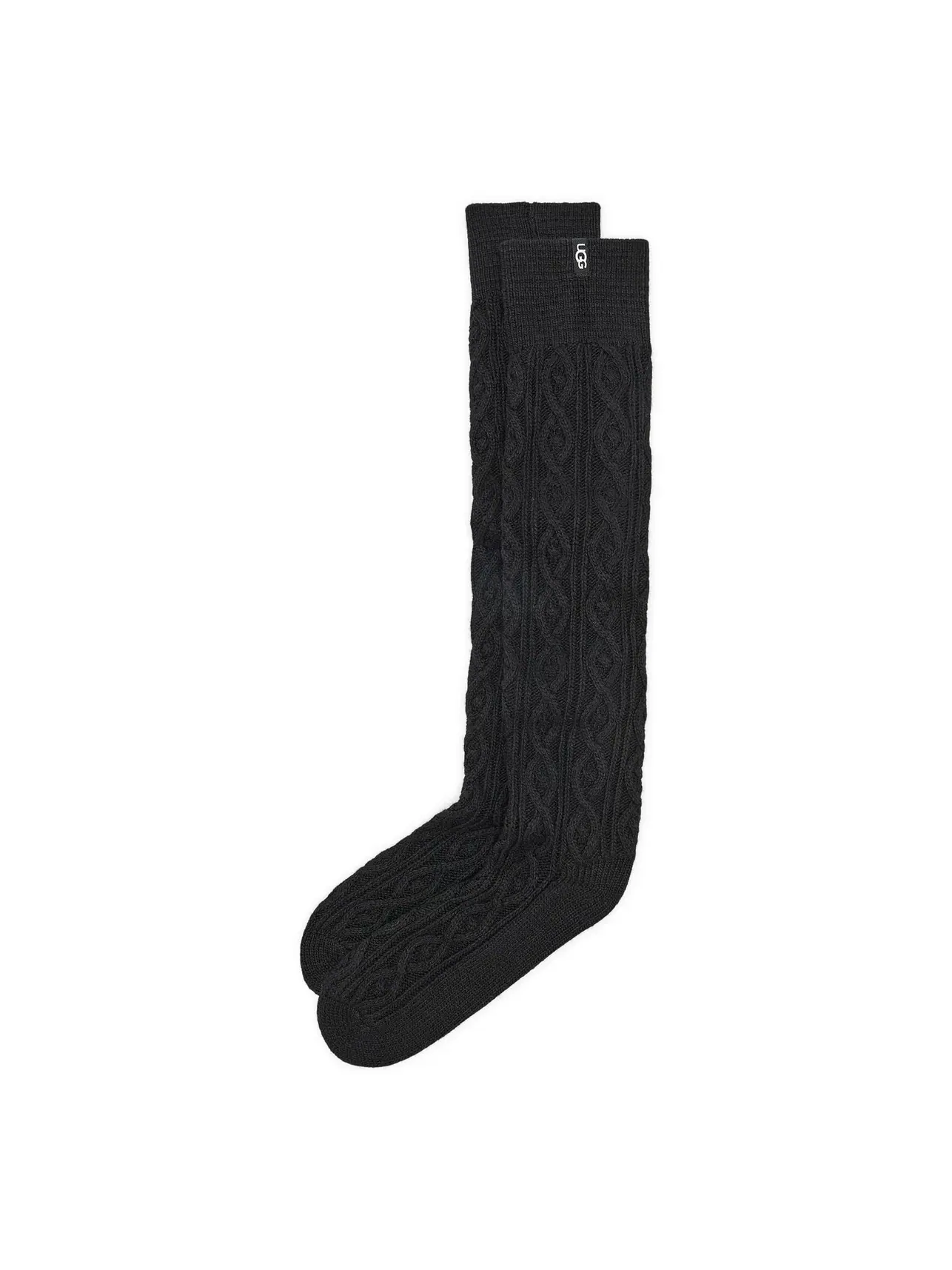Носки до колена с косичкой Rensa Cable Knit Knee High Ugg — изображение 1 из 2, черный