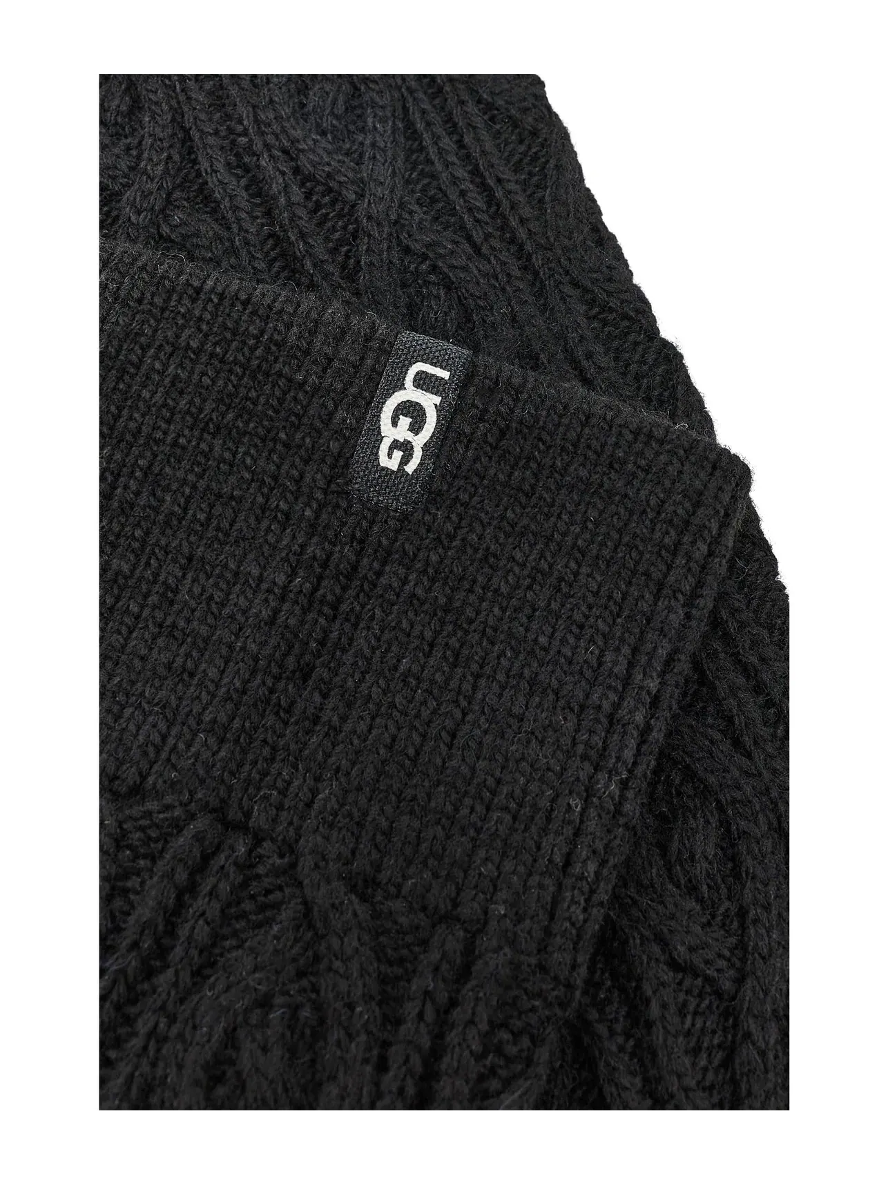 Носки до колена с косичкой Rensa Cable Knit Knee High Ugg — изображение 2 из 2, черный