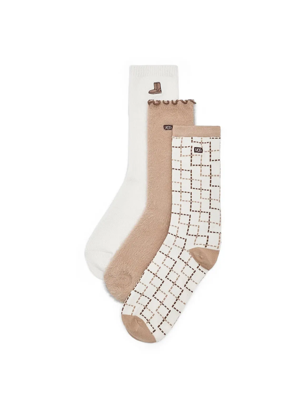 Классические носки UGG, 3 пары UGG Classic Crew 3 Pack — изображение 1 из 2, классический//песочный