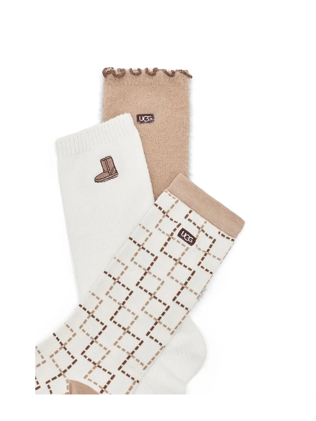 Классические носки UGG, 3 пары UGG Classic Crew 3 Pack — изображение 2 из 2, классический//песочный