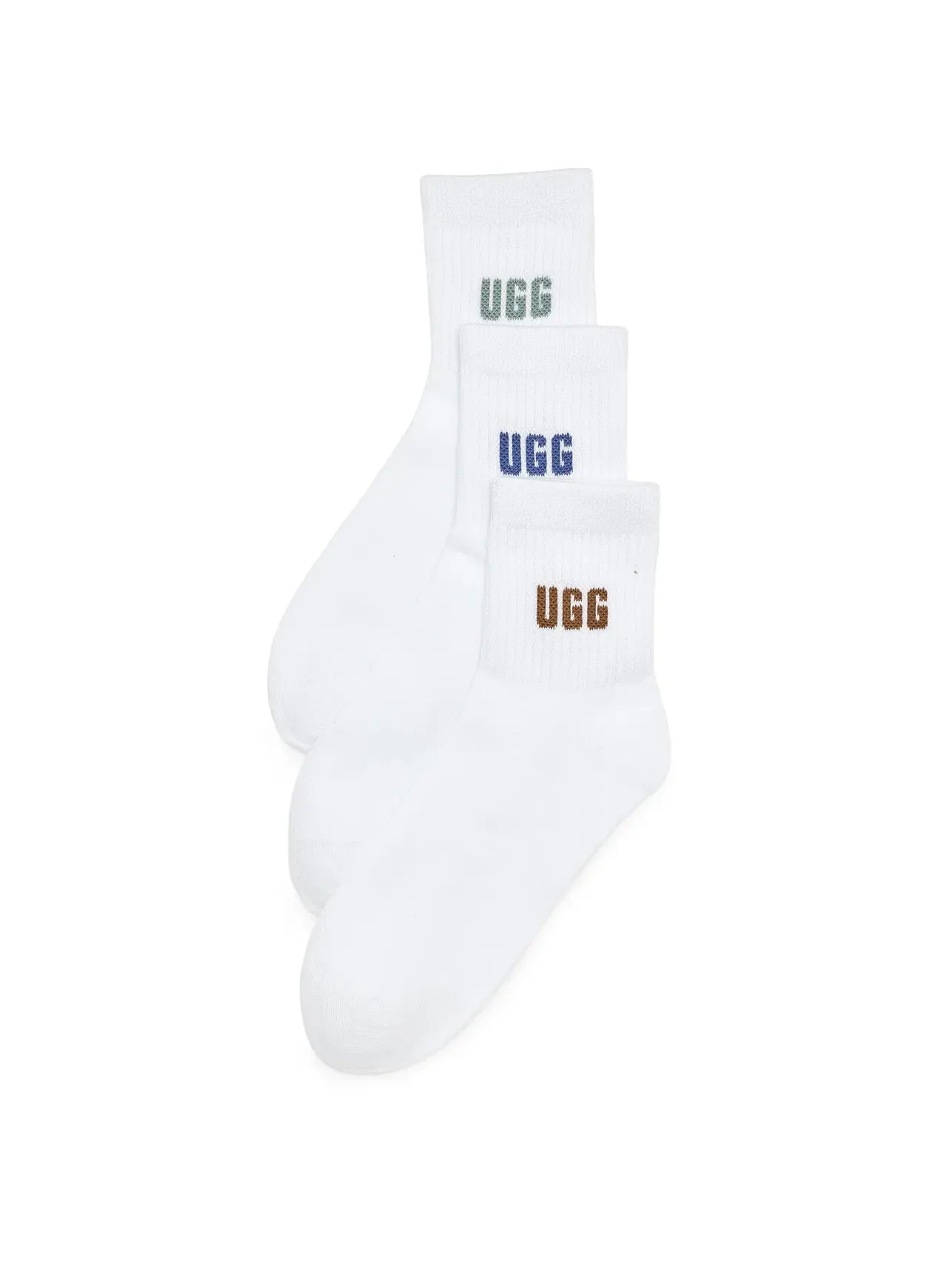 Носки-четверть с логотипом Quinlin, 3 пары Quinlin Logo Quarter 3-Pack Ugg — изображение 1 из 2, синий