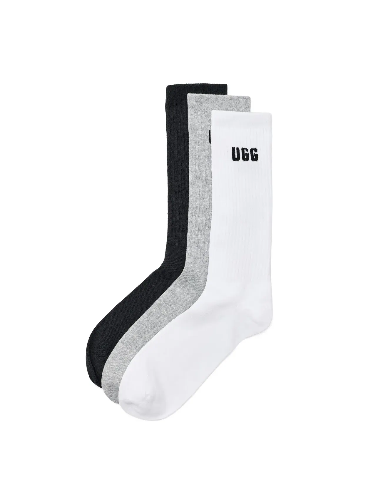 Носки с логотипом Leander, 3 пары Leander Logo Crew 3-Pack Ugg — изображение 1 из 2, белый/серый/черный