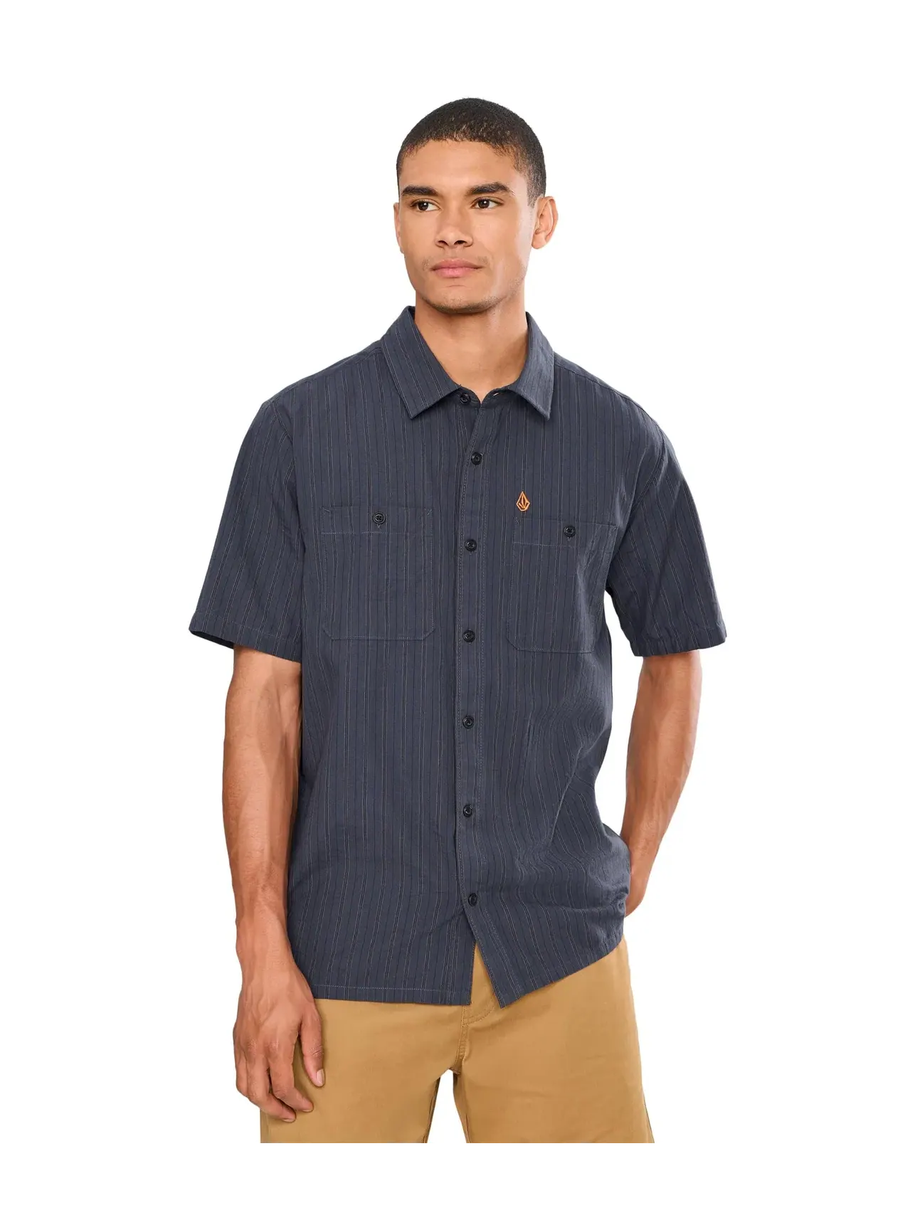 Рубашка Kap Out Workwear Short Sleeve Volcom — изображение 1 из 5, синий