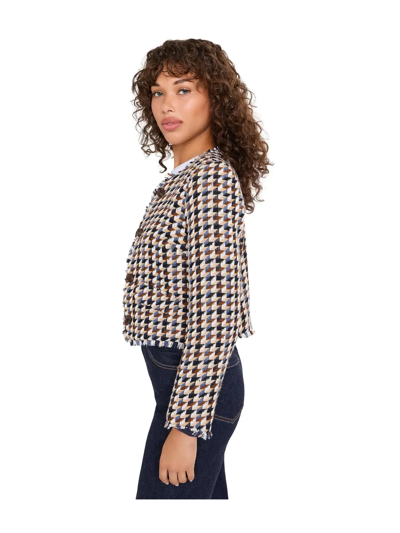 Блейзер из букле Boucle Blazer Vince Camuto — изображение 3 из 5, мульти