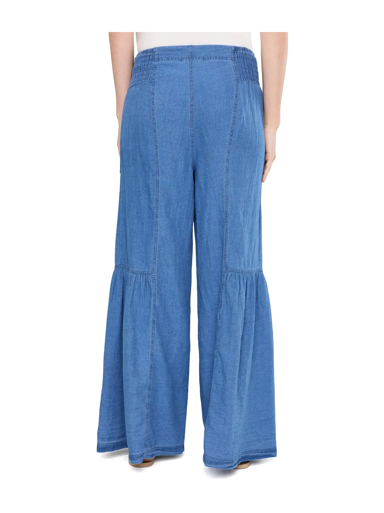 Брюки широкие Zain Wide Leg Xcvi — изображение 4 из 5, этиолатная стирка