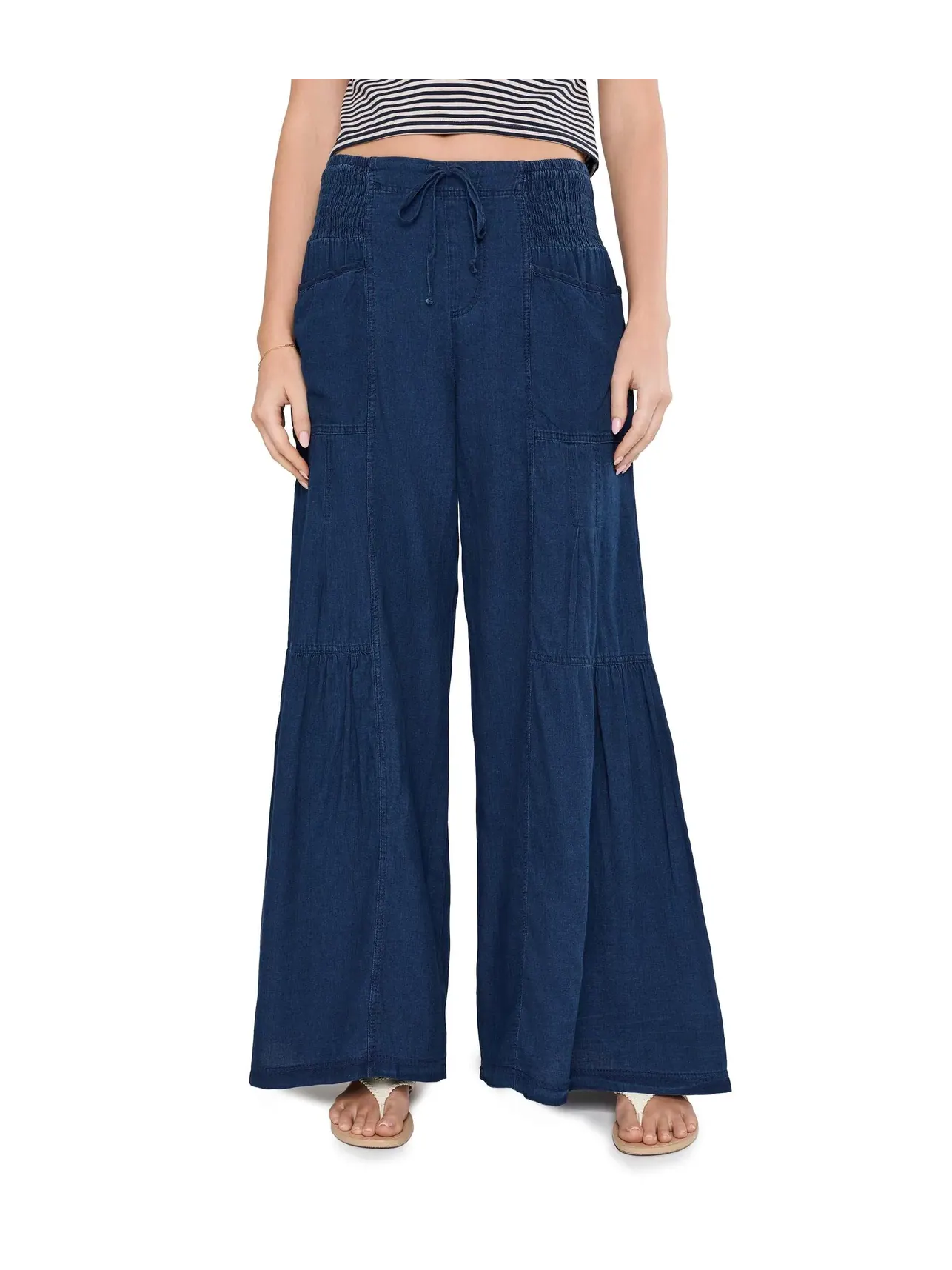 Брюки широкие Zain Wide Leg Xcvi — изображение 1 из 5, синий