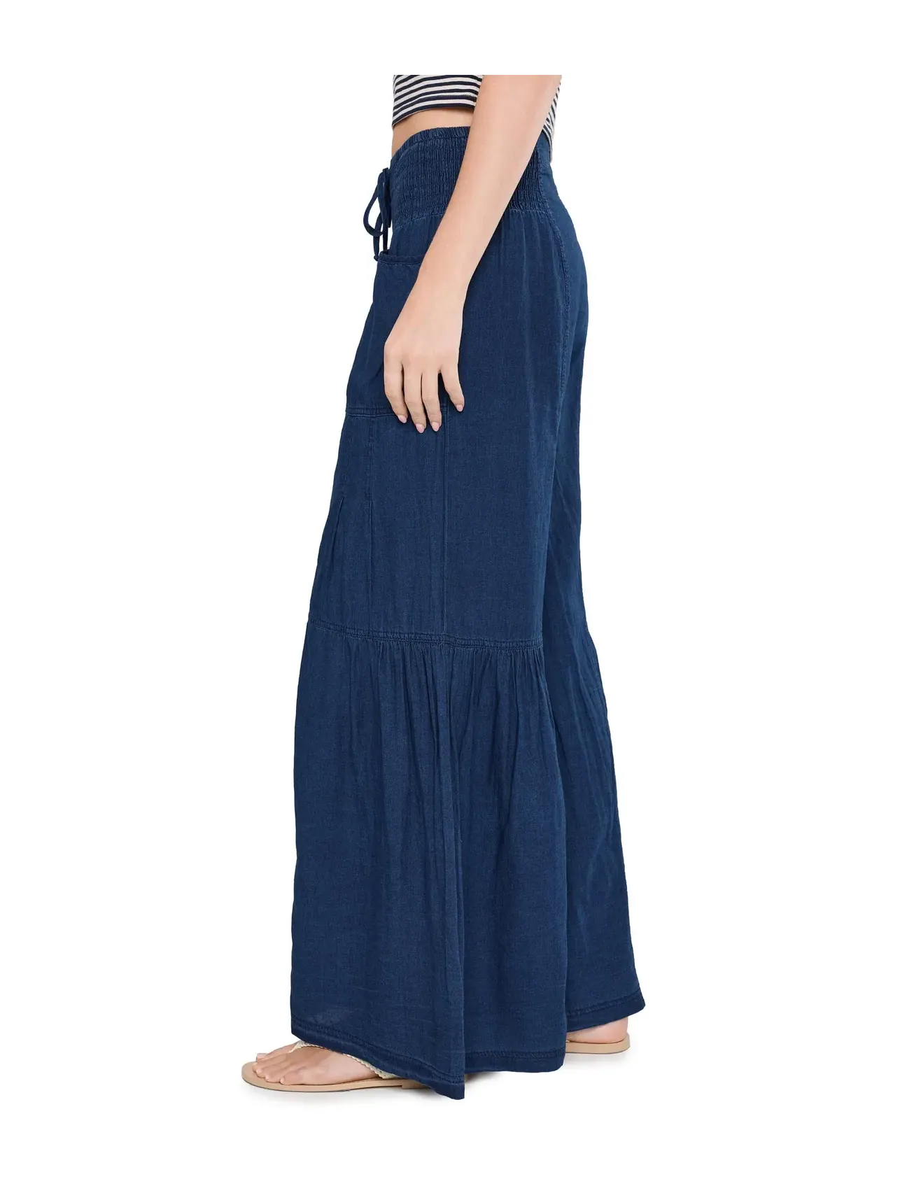 Брюки широкие Zain Wide Leg Xcvi — изображение 3 из 5, синий