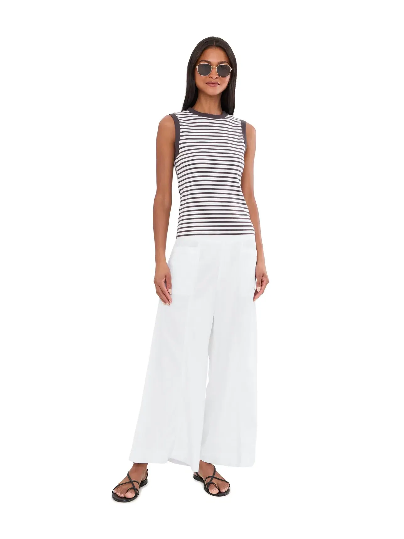 Брюки широкие Shaun Wide Leg Xcvi — изображение 2 из 5, белый