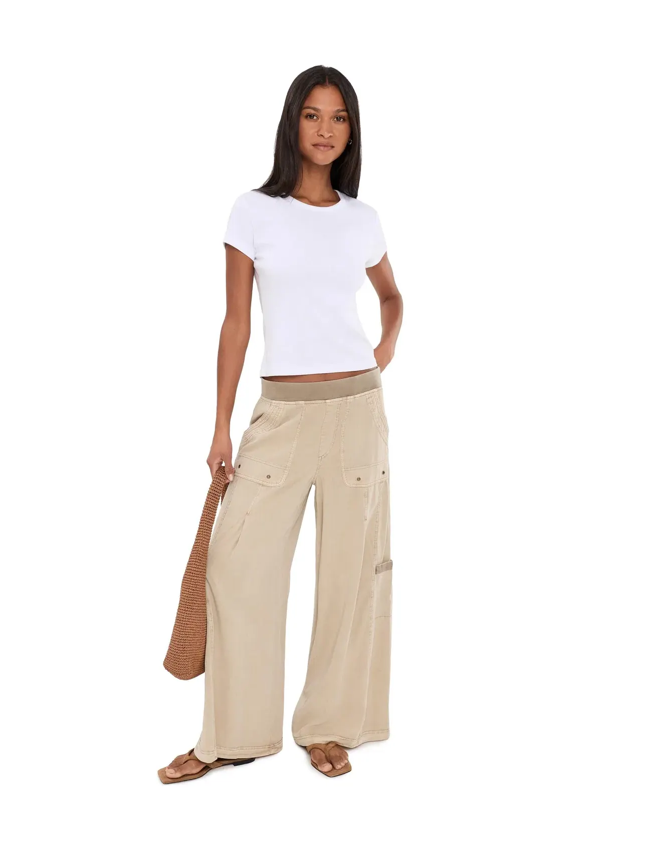 Брюки широкие Tovell Wide Leg Xcvi — изображение 2 из 5, коричневый