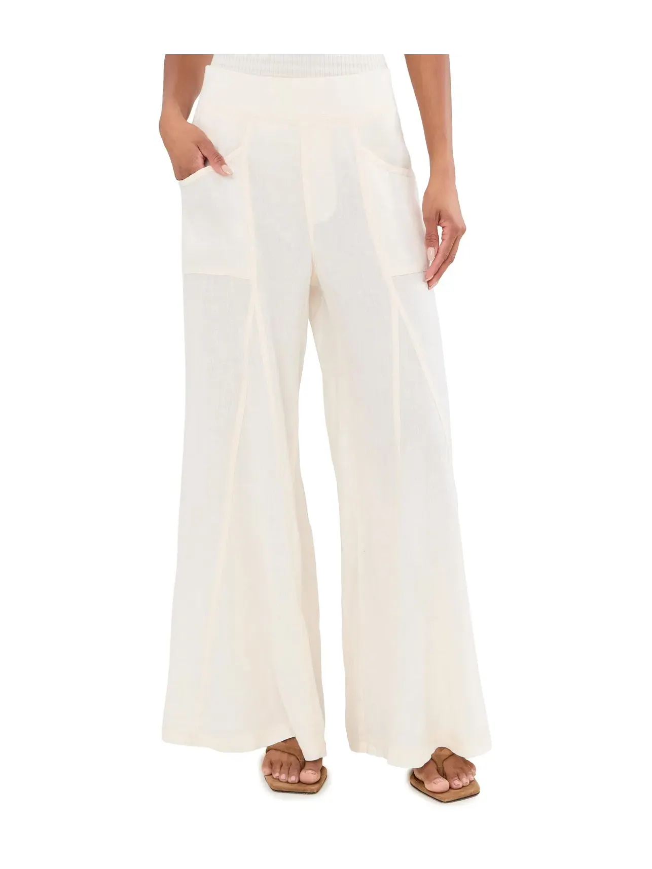 Брюки широкие Elaine Wide Leg Xcvi — изображение 1 из 5, тосты с миндалем