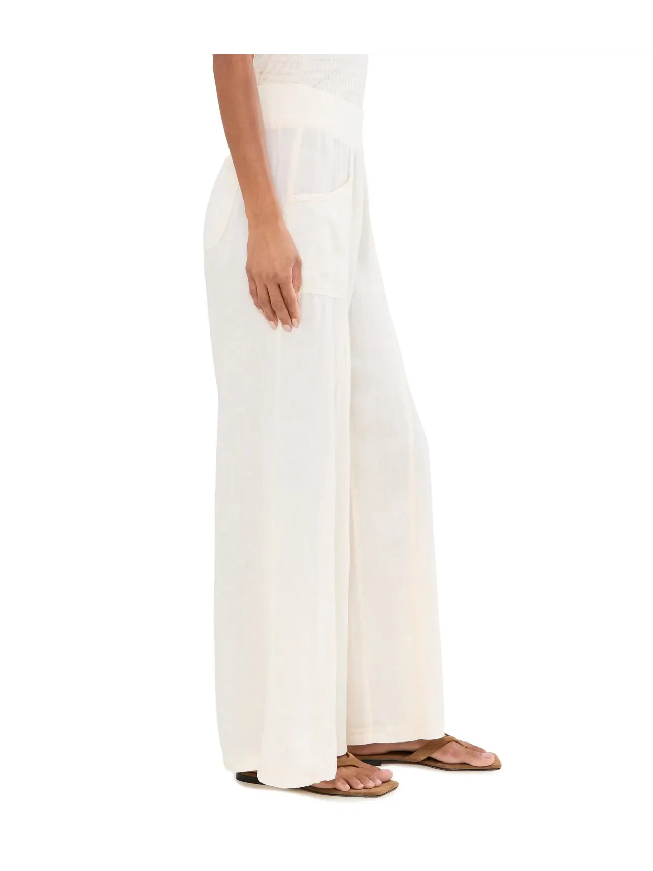 Брюки широкие Elaine Wide Leg Xcvi — изображение 3 из 5, тосты с миндалем