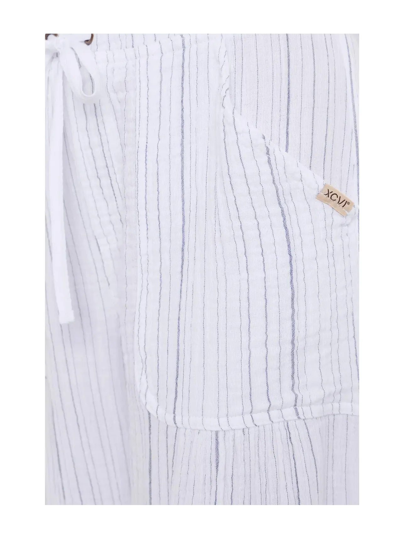 Брюки широкие в полоску Muriel Striped Muriel Wide Leg Xcvi — изображение 5 из 5, белый