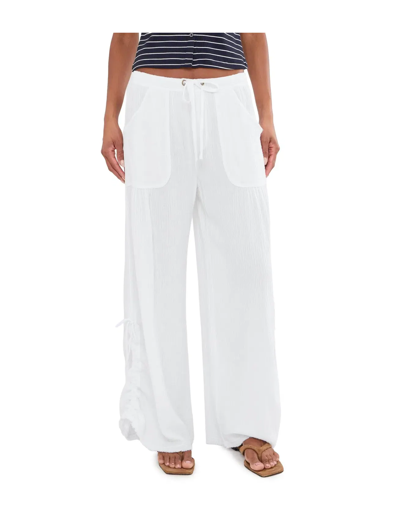 Брюки широкие Muriel Wide Leg Xcvi — изображение 1 из 5, белый