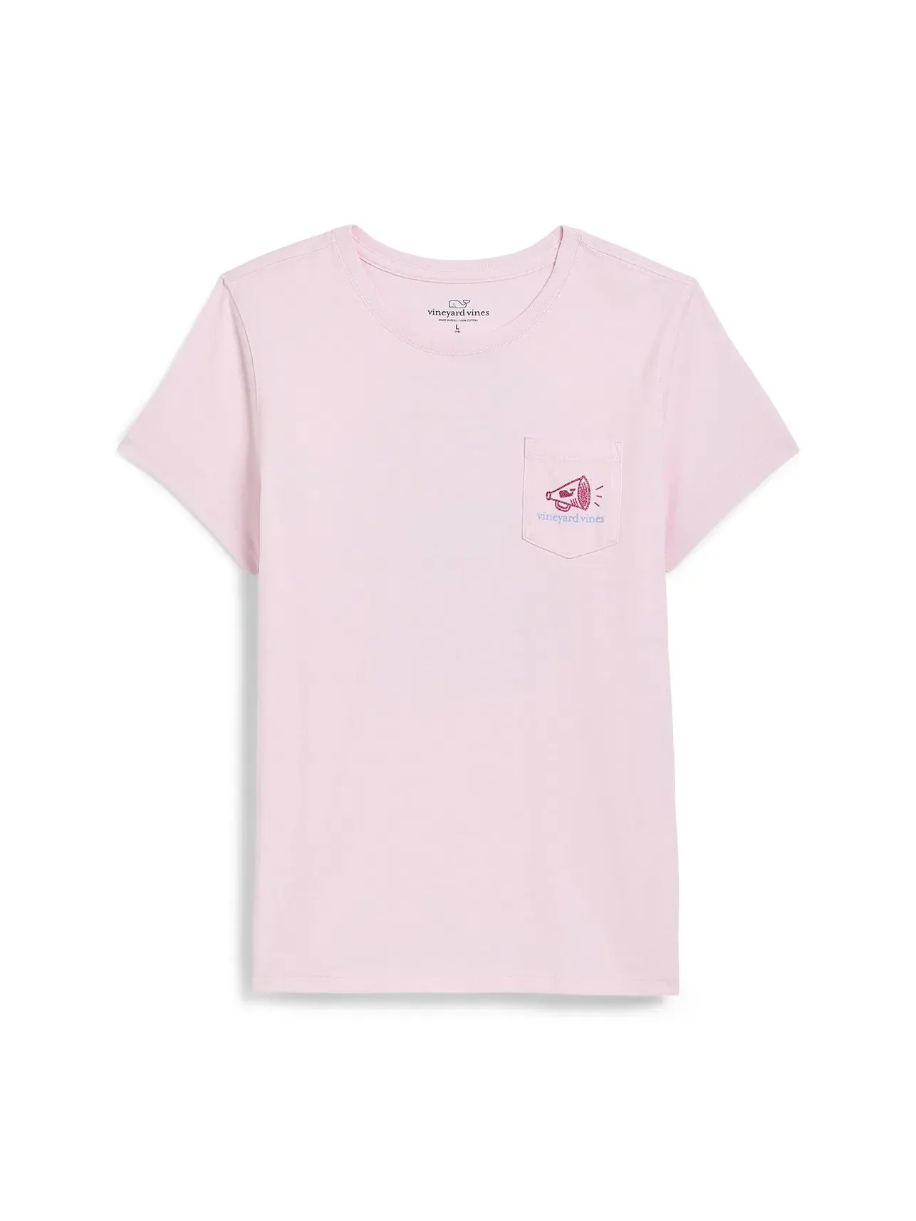 Футболка с коротким рукавом и карманом (для маленьких детей/подростков) Vineyard Vines Kids — изображение 1 из 3, розовый