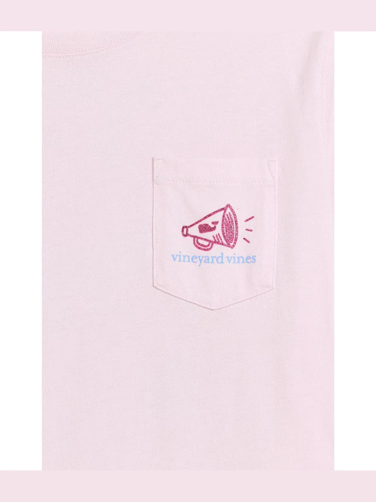 Футболка с коротким рукавом и карманом (для маленьких детей/подростков) Vineyard Vines Kids — изображение 3 из 3, розовый