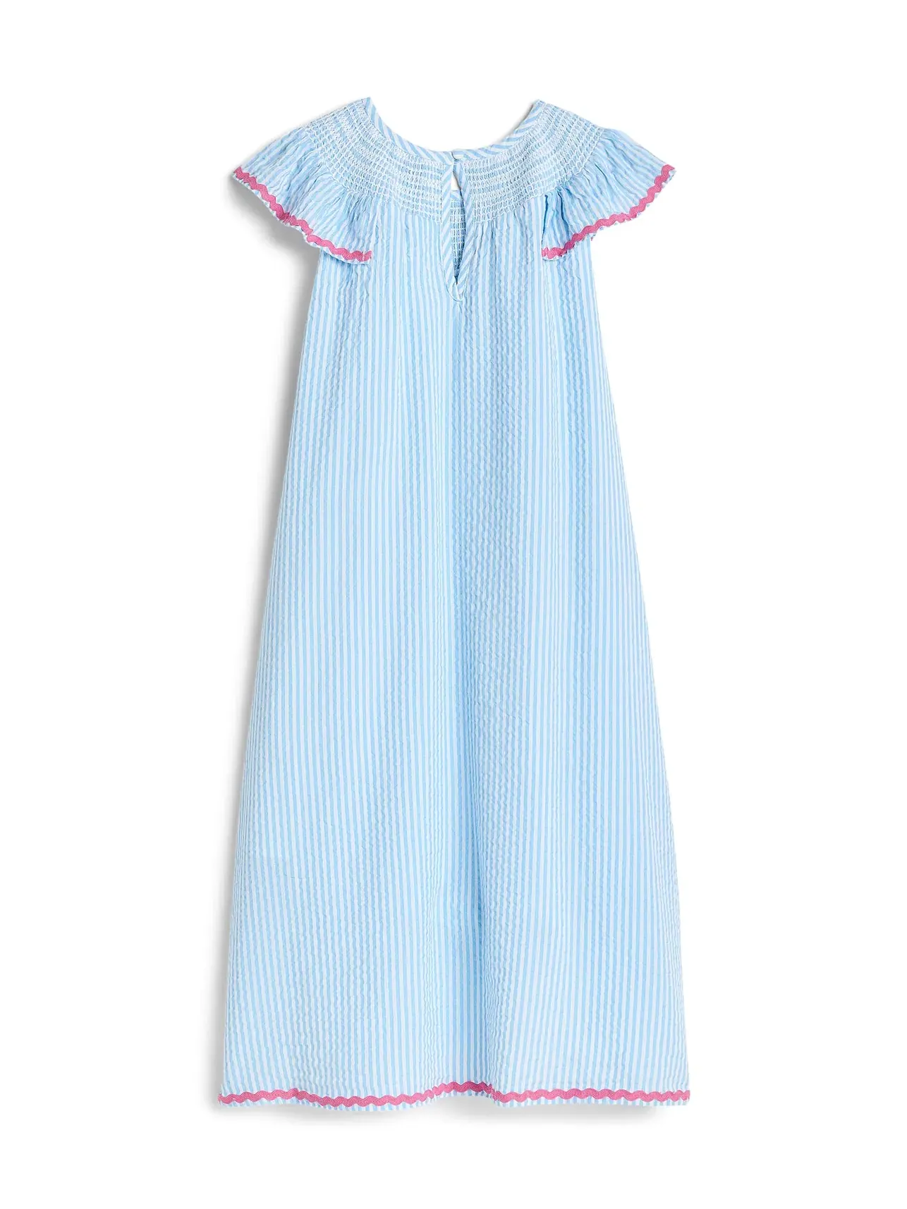 Платье Regan из жатой ткани (для маленьких и больших детей) Vineyard Vines Kids — изображение 2 из 3, синий
