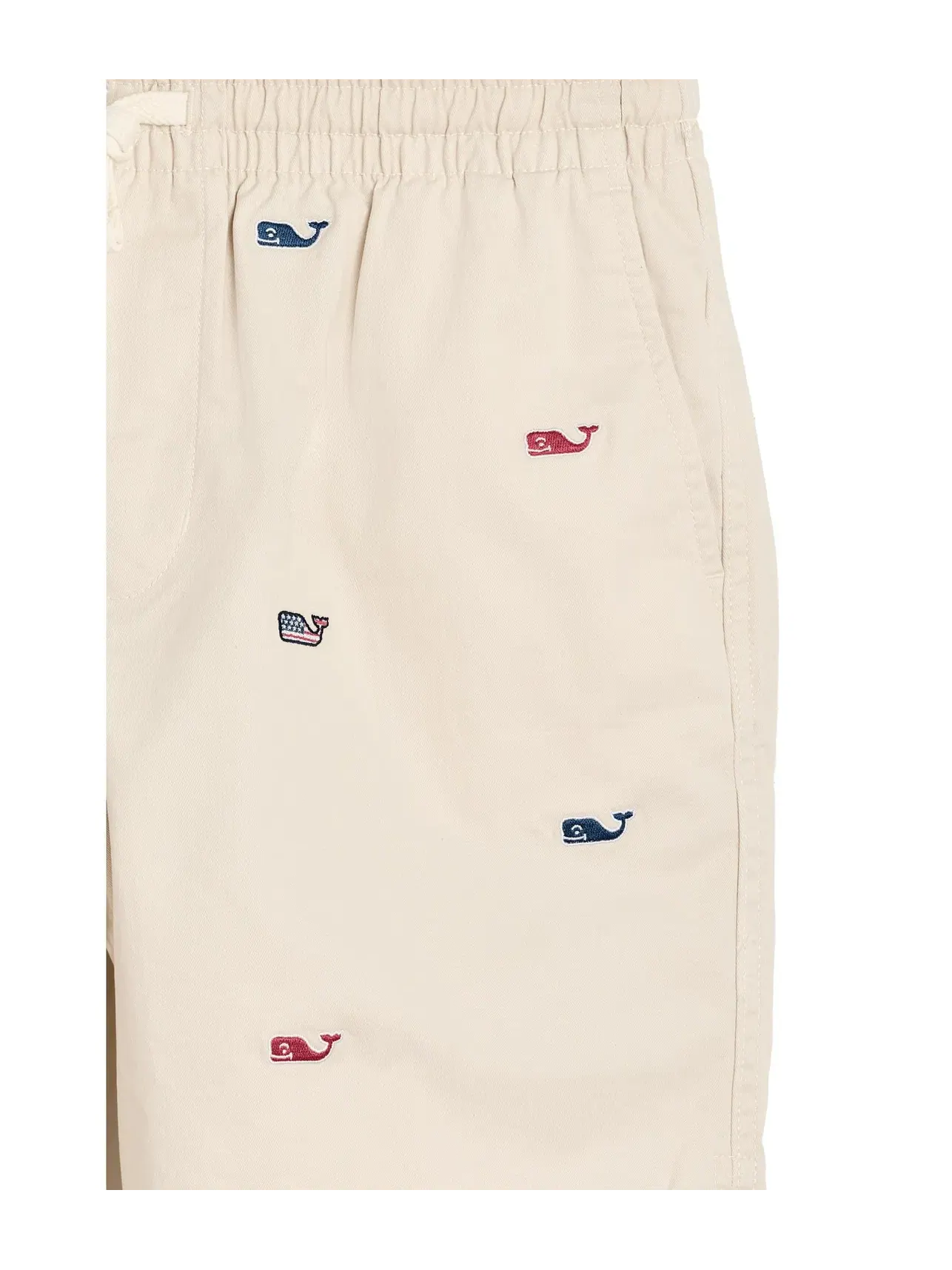 Вышитые шорты на резинке (для малышей/детей постарше) Vineyard Vines Kids — изображение 3 из 3, серый