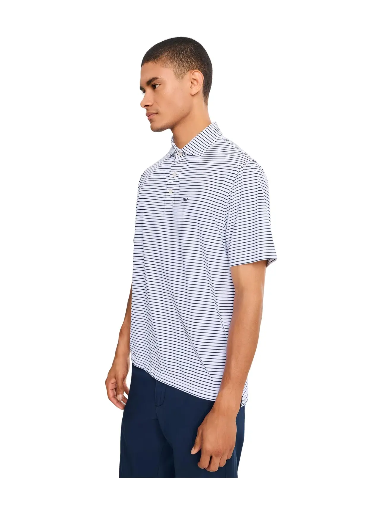 Поло Performance Air Tech Vineyard Vines — изображение 3 из 5, белый/темно-синий