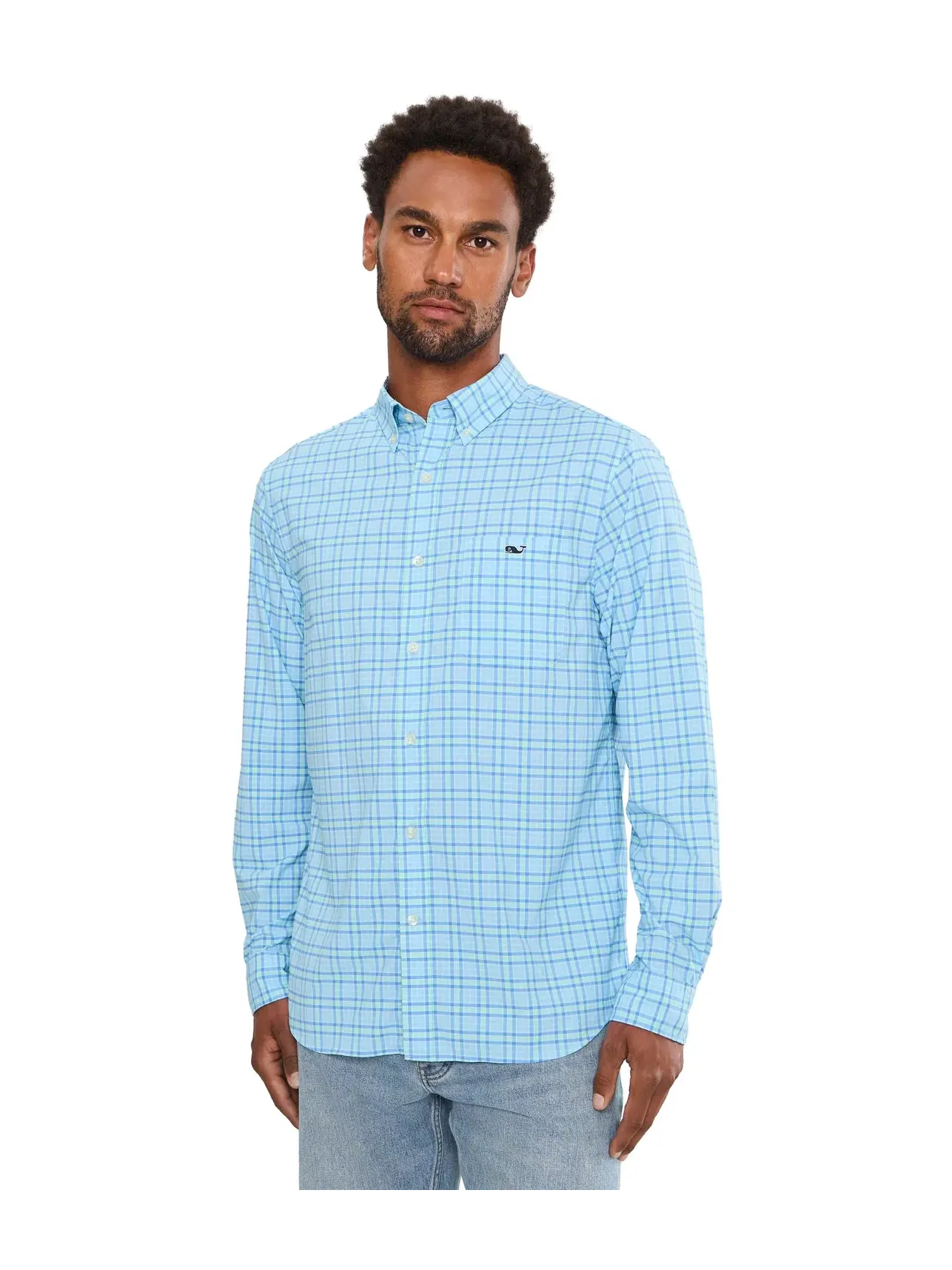Футболка Seascape PLD FTHRWT Performance Vineyard Vines — изображение 1 из 5, синий