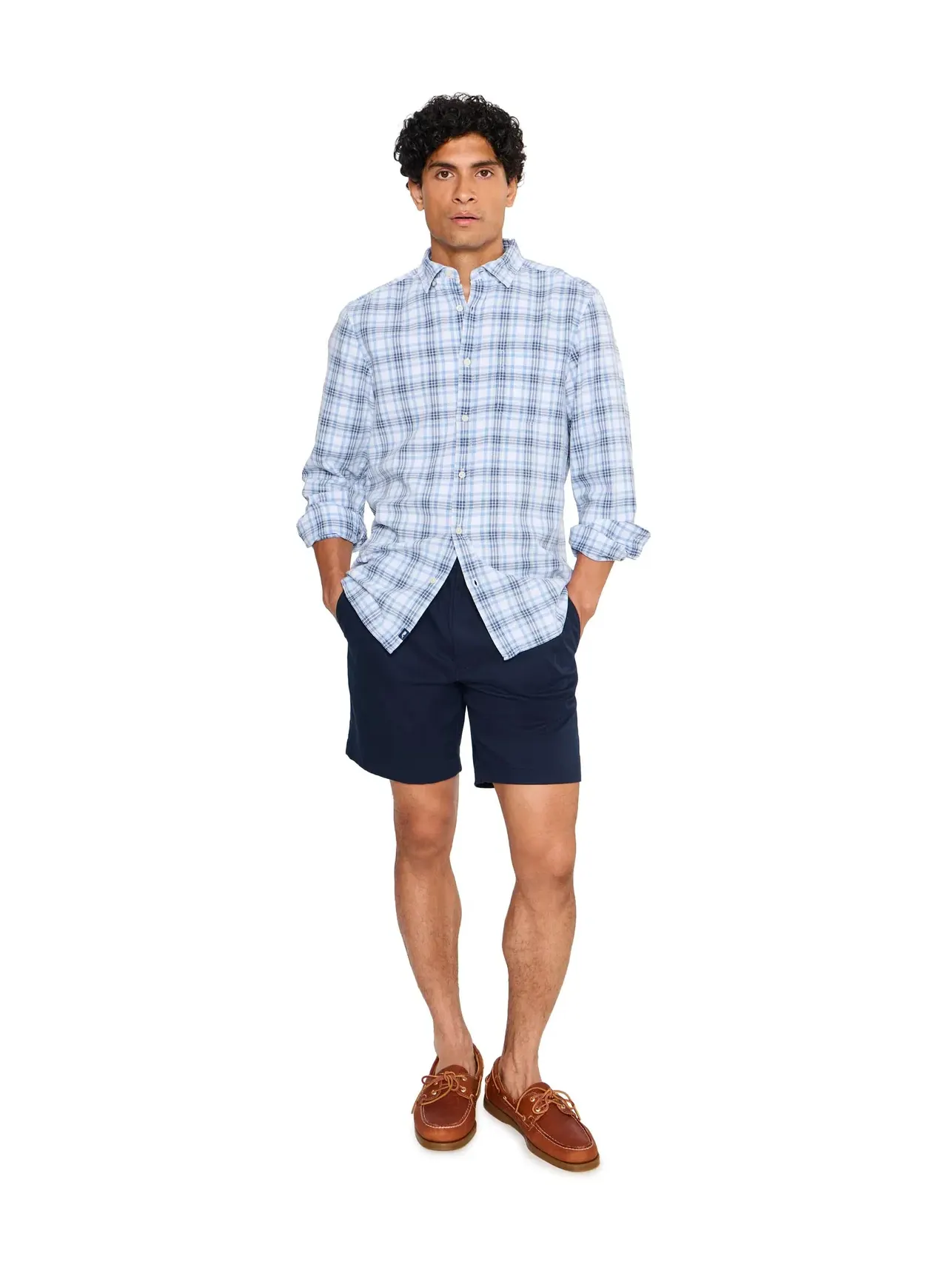 Хлопковая рубашка с клетчатым узором «Песчаник» Vineyard Vines — изображение 2 из 5, берег