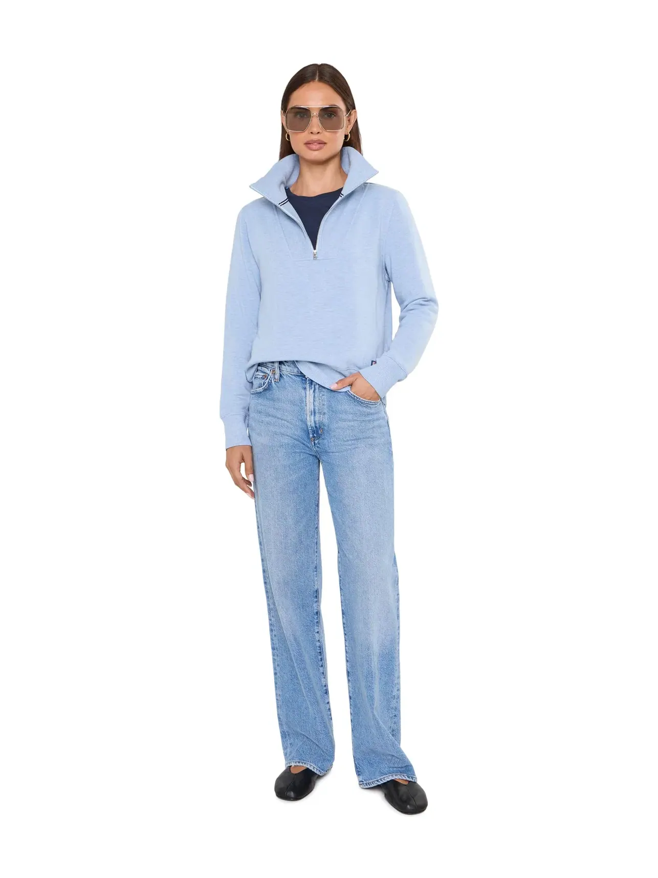 Толстовка DC с молнией 1/4 Vineyard Vines — изображение 2 из 5, синий