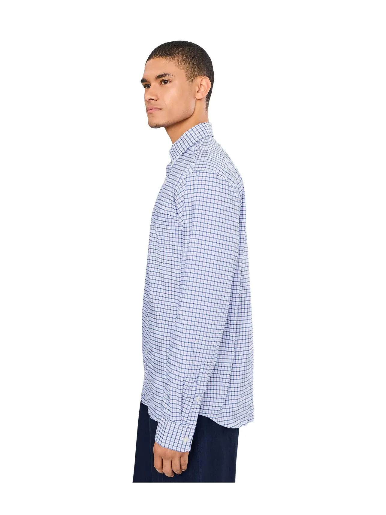 Рубашка Tattersall из высококачественного хлопка Vineyard Vines — изображение 3 из 5, голубой