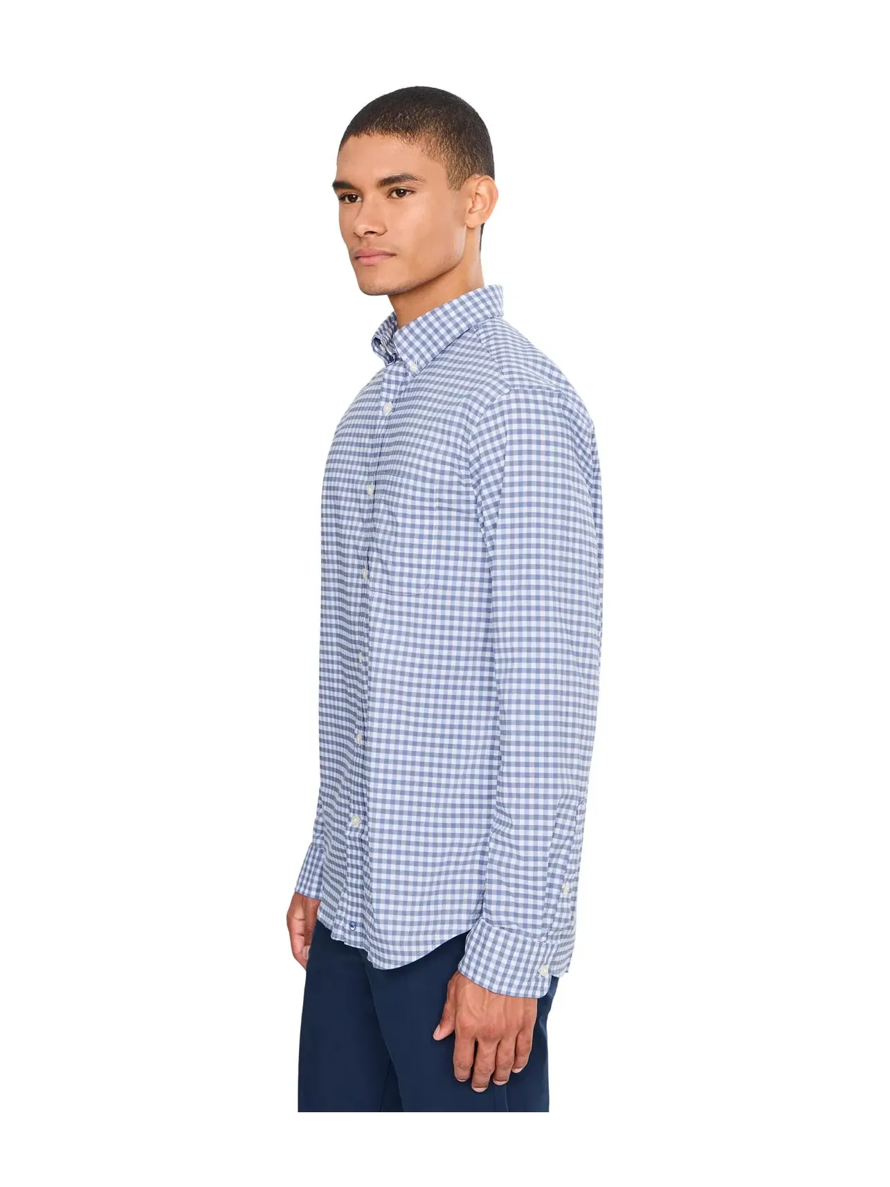 Хлопковая рубашка Skysail в клетку Performance Vineyard Vines — изображение 3 из 5, индиго