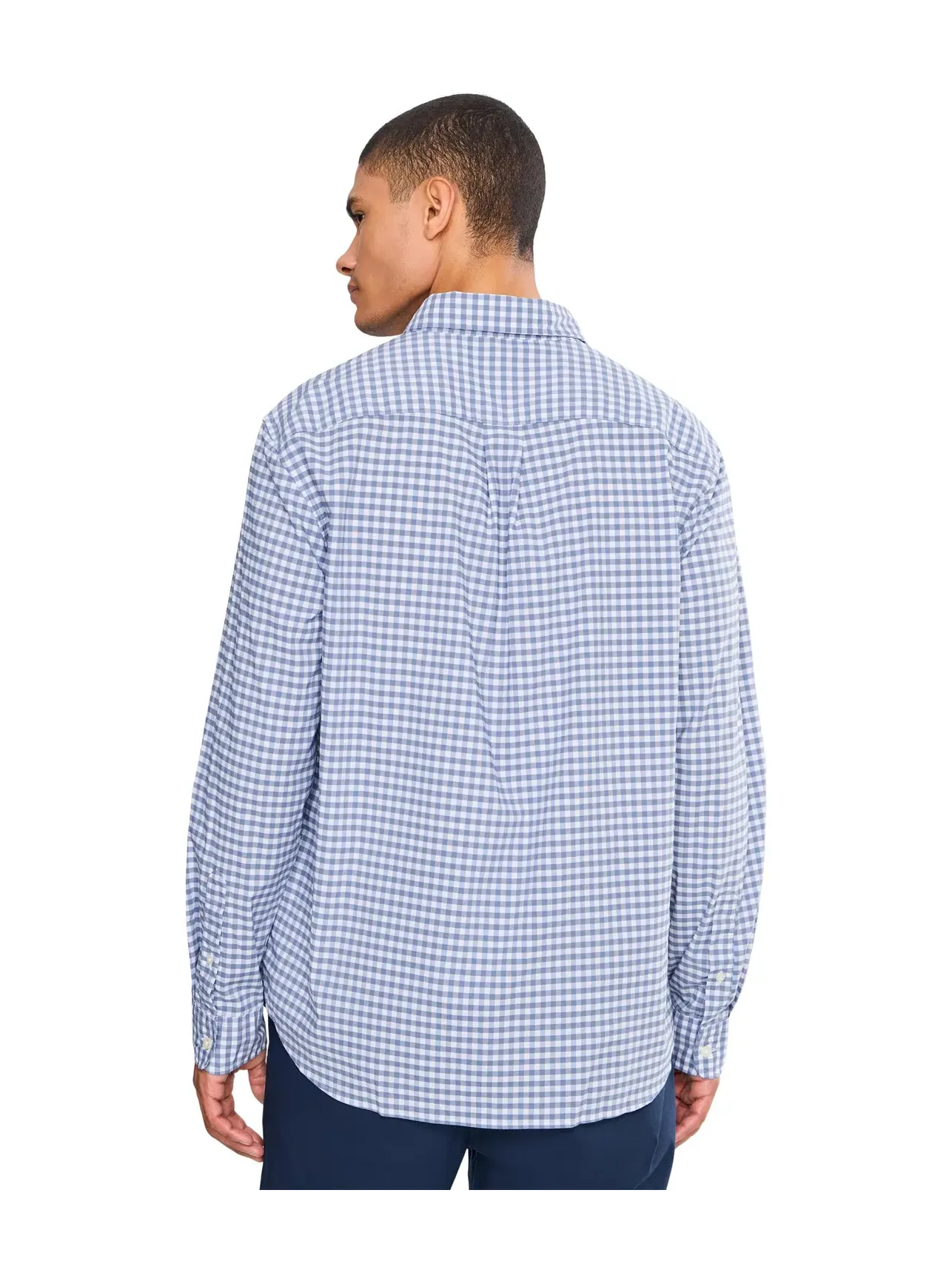 Хлопковая рубашка Skysail в клетку Performance Vineyard Vines — изображение 4 из 5, индиго