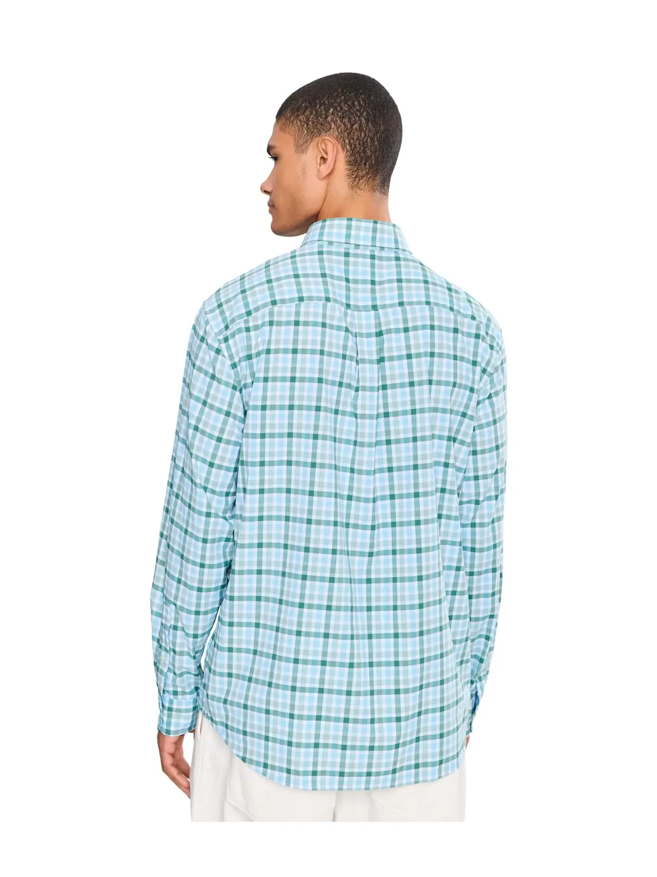 Рубашка в клетку из легкой ткани Vineyard Vines — изображение 4 из 5, синий