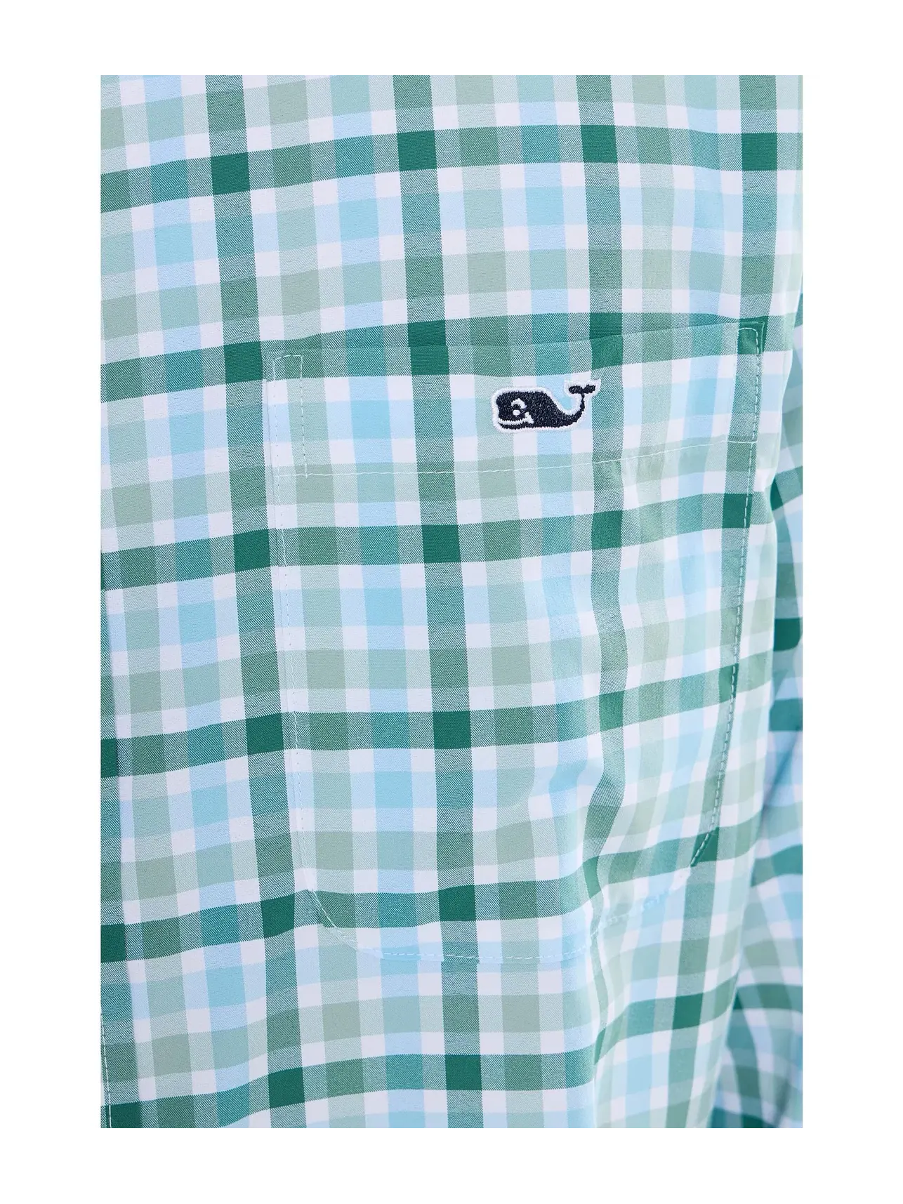 Рубашка в клетку из легкой ткани Vineyard Vines — изображение 5 из 5, синий