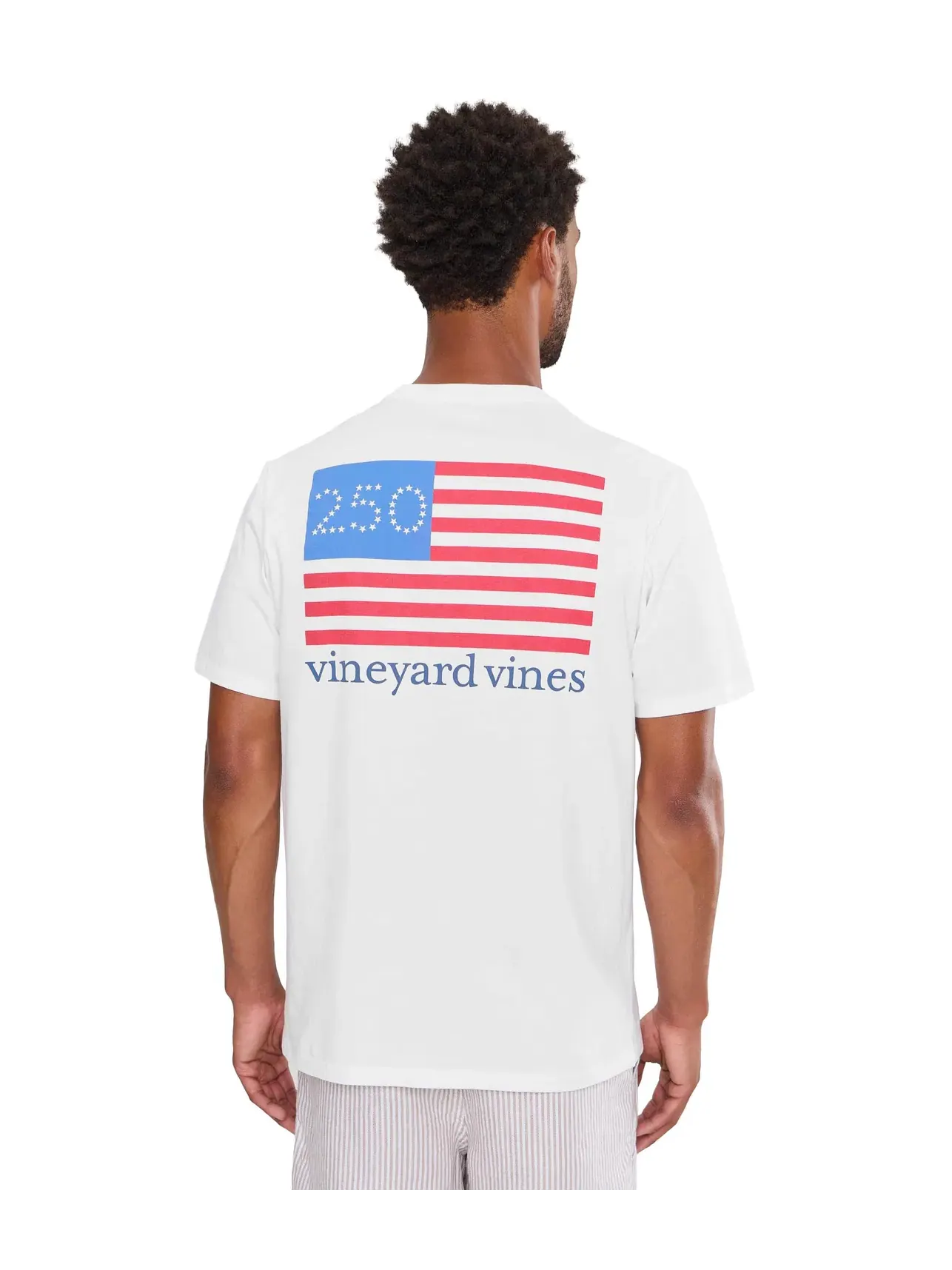 Футболка с изображением кита и флага США на кармане Vineyard Vines — изображение 4 из 5, белый