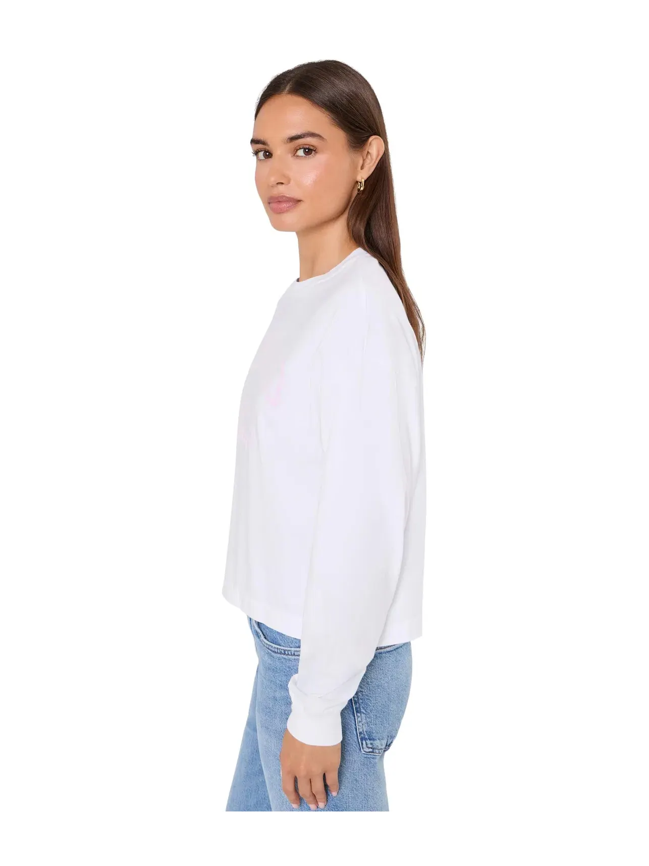 Укороченная футболка с длинным рукавом Vineyard Vines — изображение 3 из 5, белый
