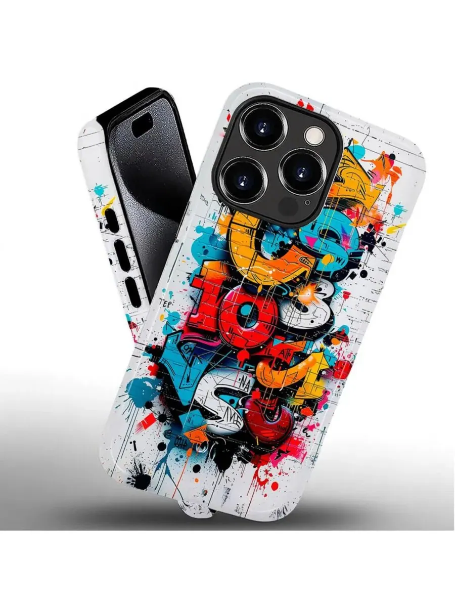Чехол для iPhone 15 Pro Max с защитой от падений, с принтом GONEZ — изображение 2 из 6, мульти