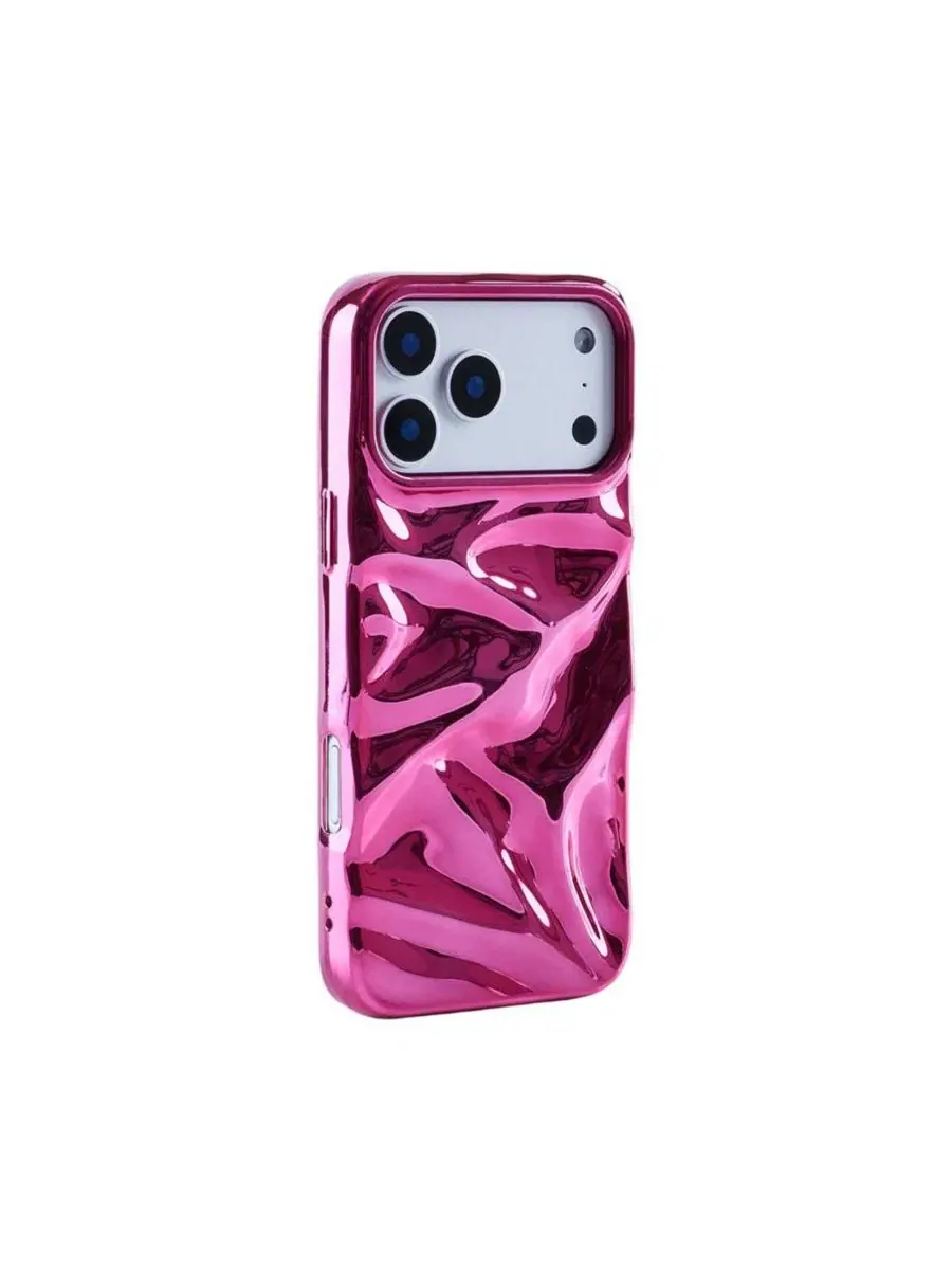 Чехол с 3D-текстурой Fuchsia Crinkles iPhone17 Pro Case Auramma — изображение 2 из 5, фуксия