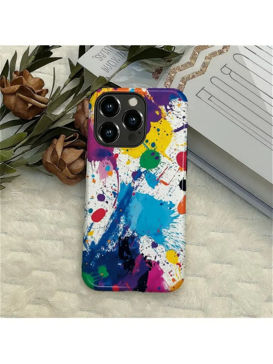 Чехол для iPhone 16 Pro, двухслойный ударопрочный, с уличным принтом GONEZ — изображение 5 из 6, мульти