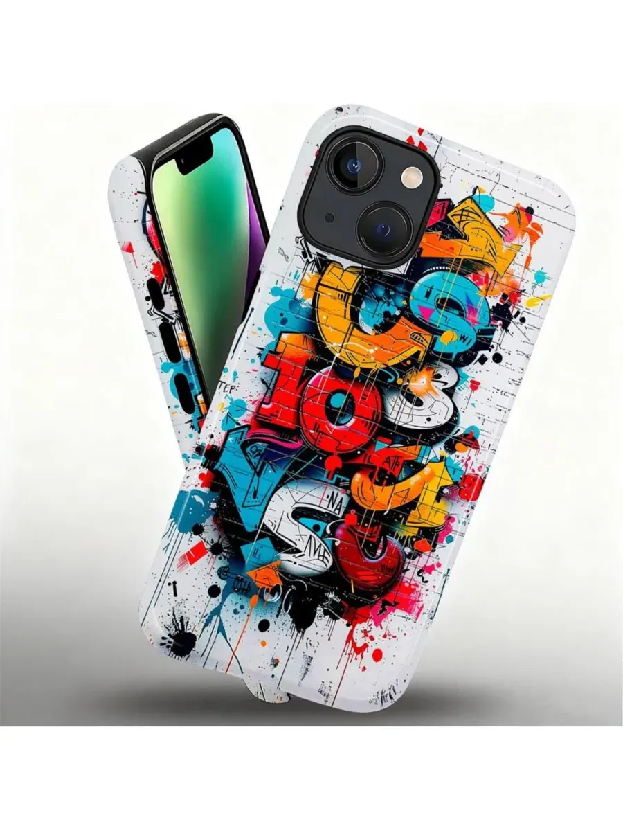 Чехол для iPhone 14 Plus с защитой от ударов, уличный стиль GONEZ — изображение 2 из 7, мульти