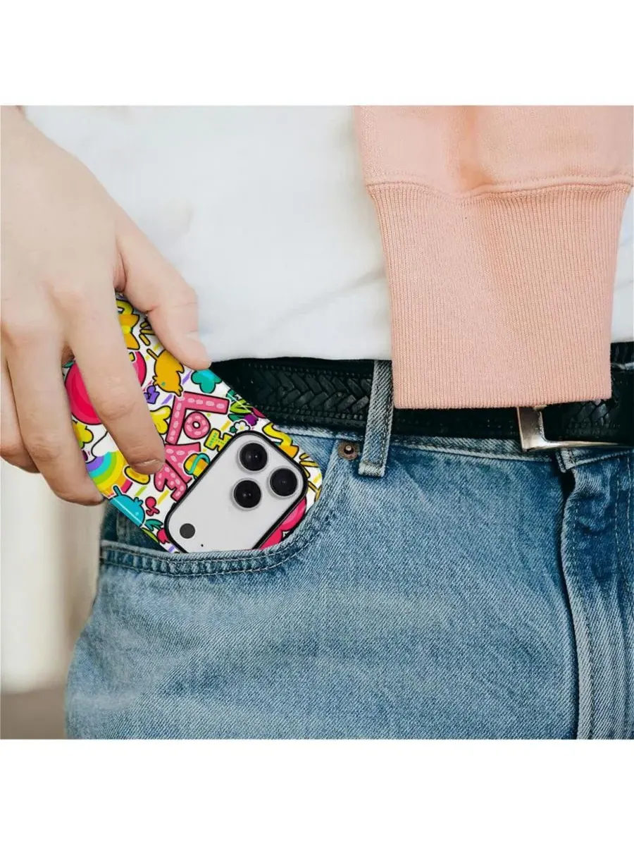 Чехол для iPhone 17 Pro, двухслойный ударопрочный, с принтом Heart Print GONEZ, Candy Love Pop — изображение 5 из 7