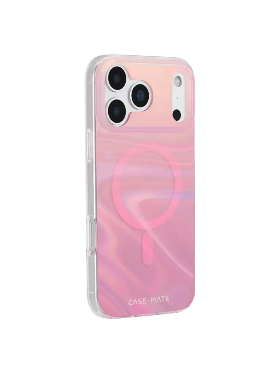 Чехол MagSafe с переливающимся дизайном Peach Soap Bubble для iPhone 17 Pro Max Case-Mate — изображение 3 из 9